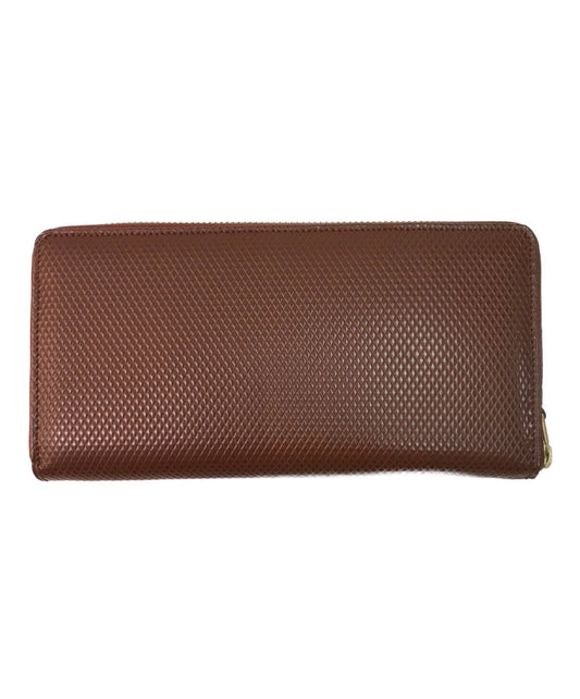 [Pre-owned] COMME des GARCONS Round Zip Long Wallet Luxury Line Embossed Leather Long Wallet