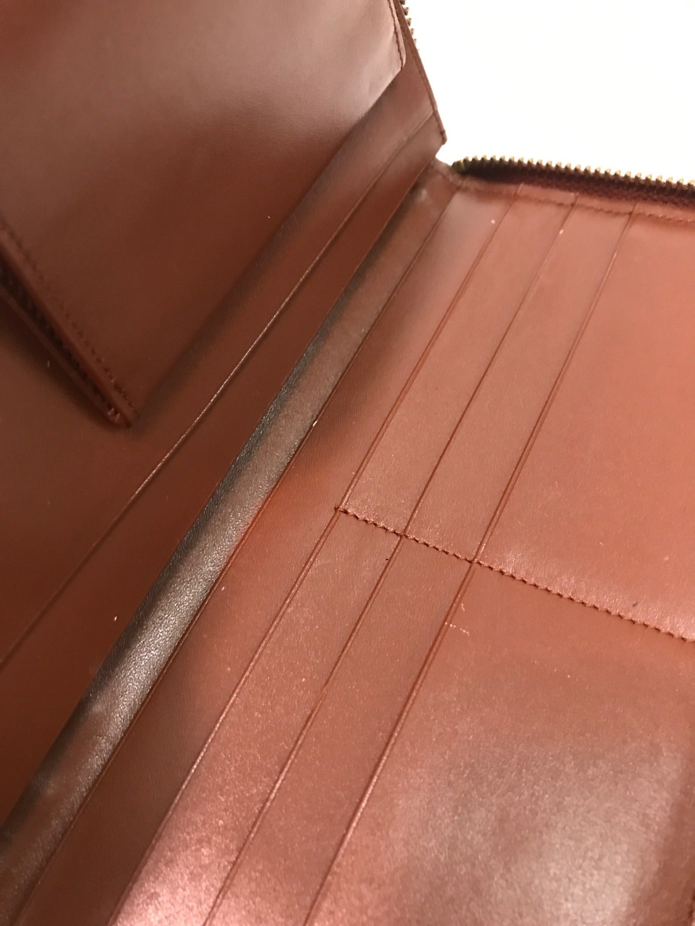 Comme des Garcons รอบ Zip Long Wallet Life Line Luxury Embossed Leather Wallet ยาว