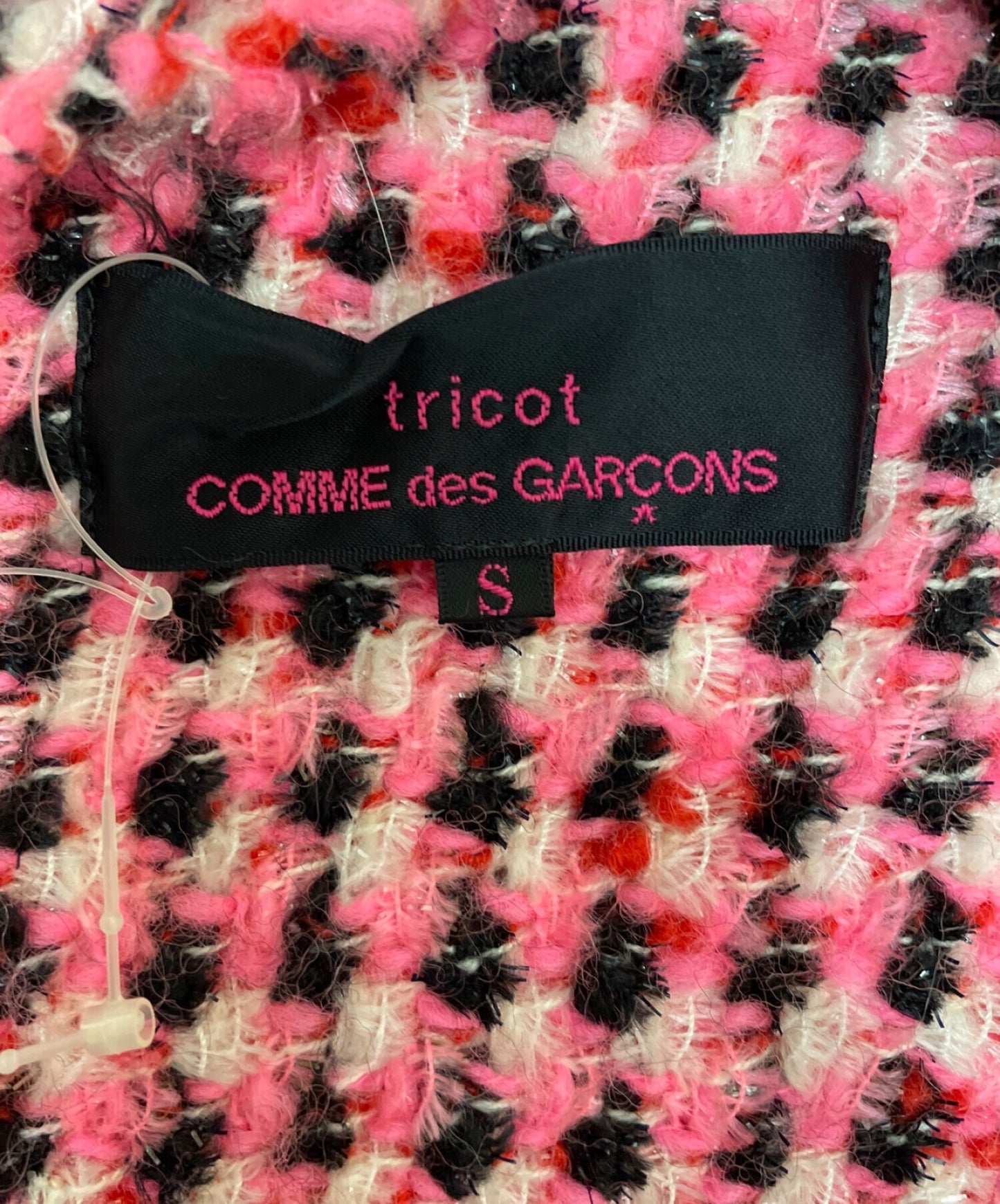 Tricot Comme des Garcons Tweed夾克，帶花卉圖案開關TL-B203