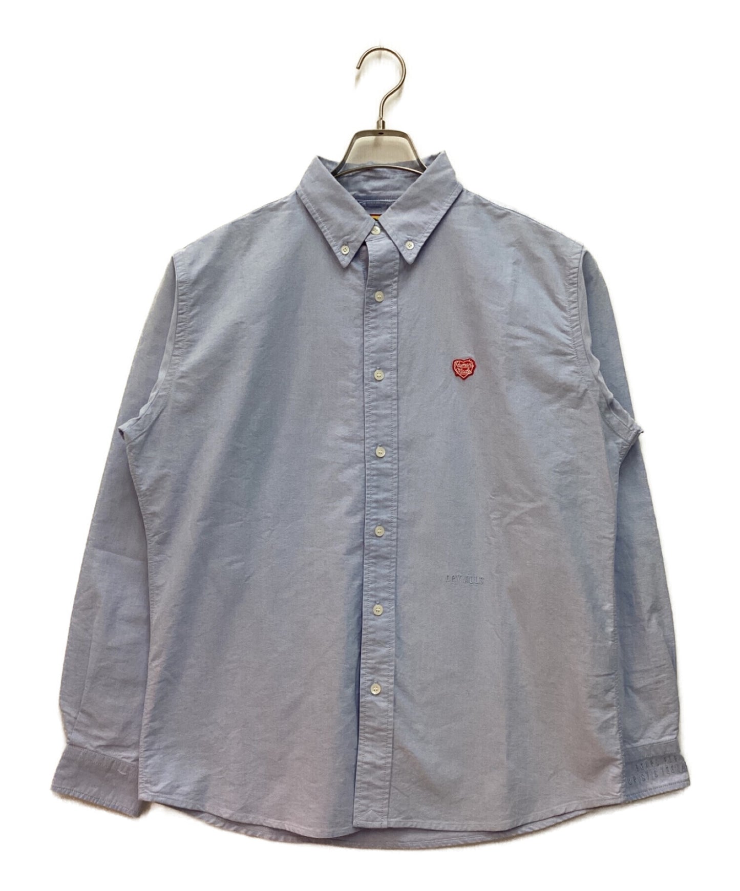 [Pre-owned] HUMAN MADE OXFORD BD L/S SHIRT Oxford Button Down Shirt One Point Logo Shirt HM26SH001