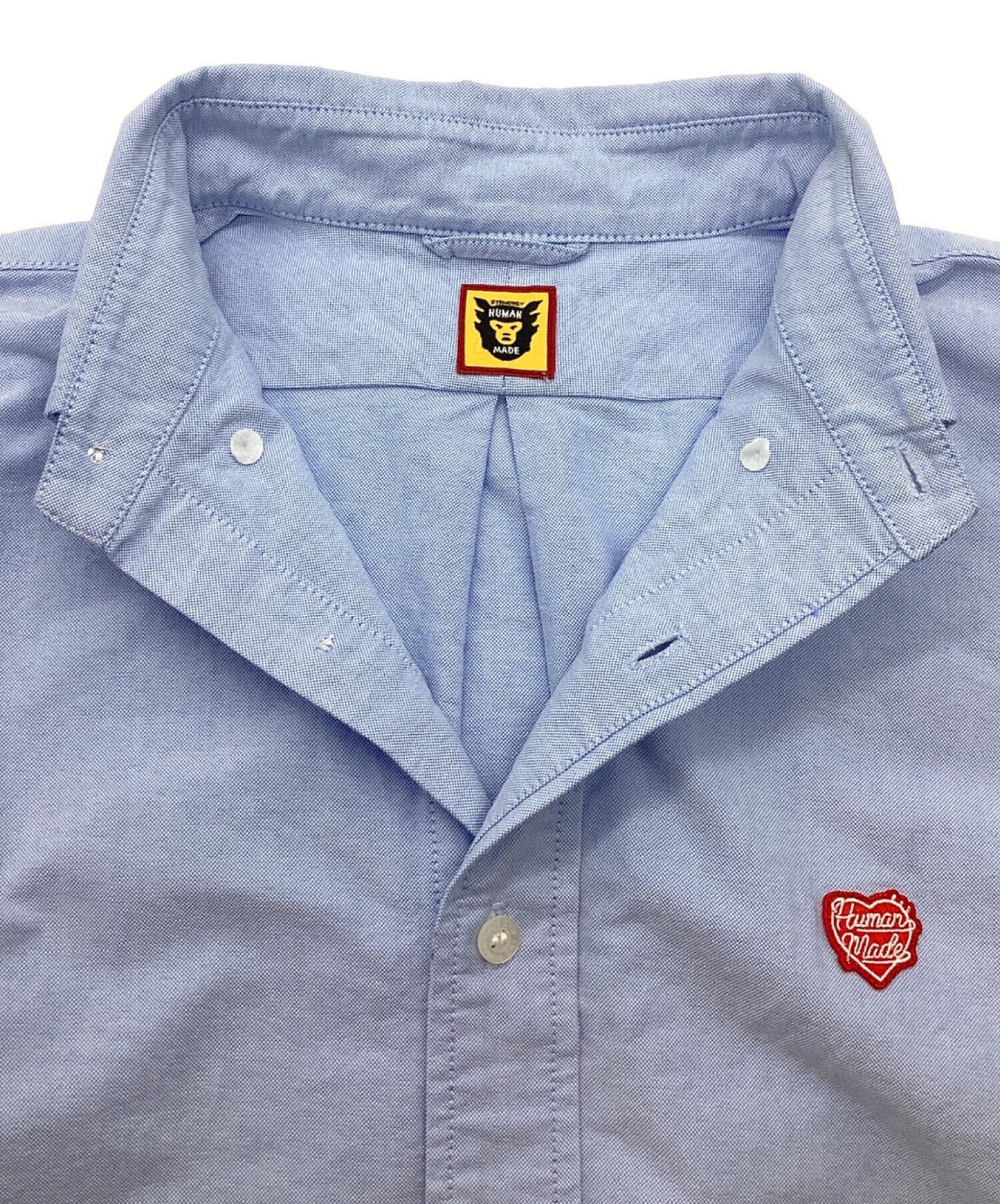 인간 만든 옥스포드 BD L/S 셔츠 옥스포드 버튼 다운 셔츠 한 포인트 로고 셔츠 hm26sh001