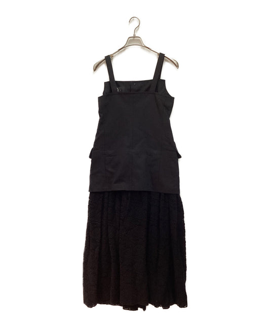 [Pre-owned] Y's Docking dress, jumper skirt, switchover vest, lace skirt. YU-D08-045