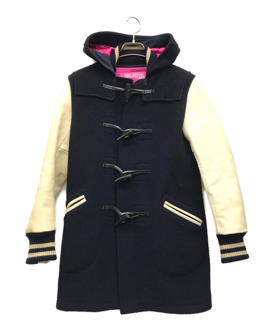 [Pre-owned] COMME des GARCONS JUNYA WATANABE MAN Duffel Coat with calfskin sleeve like Varsity Jacket UJ-C001
