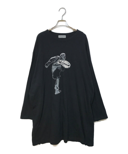 Yohji Yamamoto Pour Homme Cotton Jersey แขนยาวขนาดใหญ่ Karate Print HX-T95-077