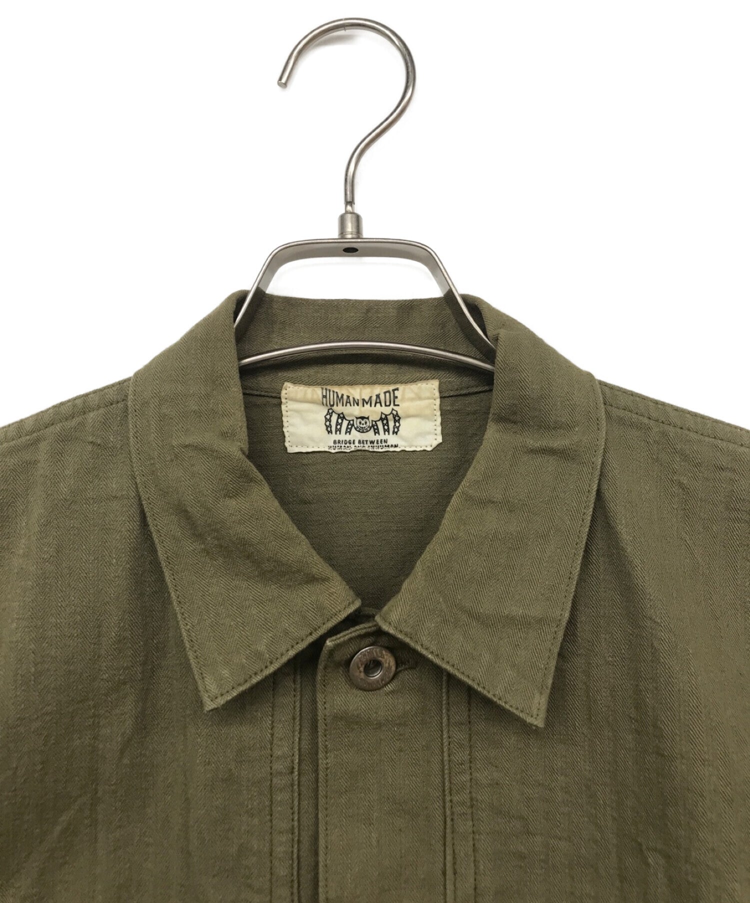 大注目】 サイズL OVERSHIRT MILITARY MADE HUMAN ミリタリー