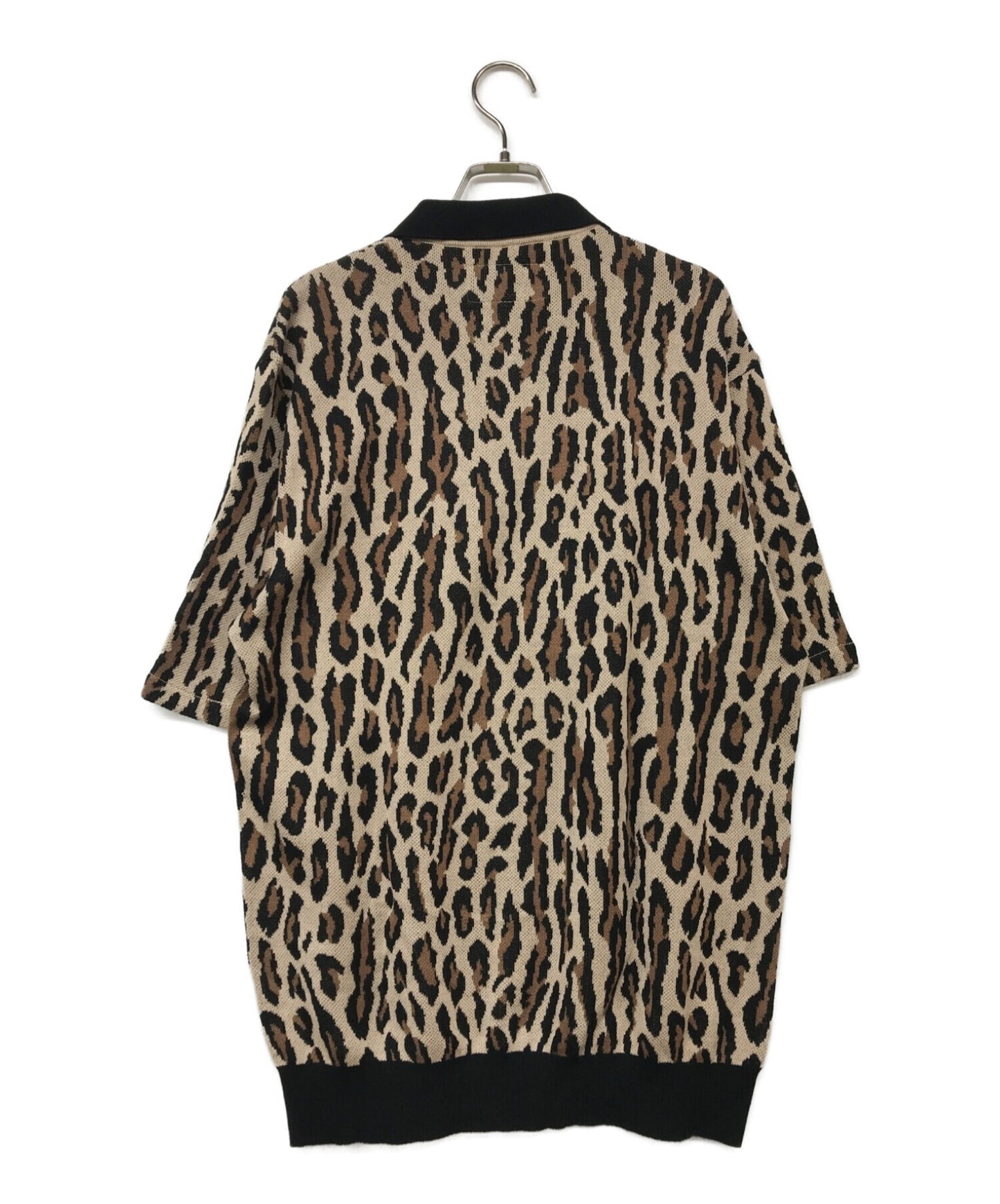 Wacko Maria Leopard Knit Jaquard Polo เสื้อ / เสือดาวถัก Jacquard Polo