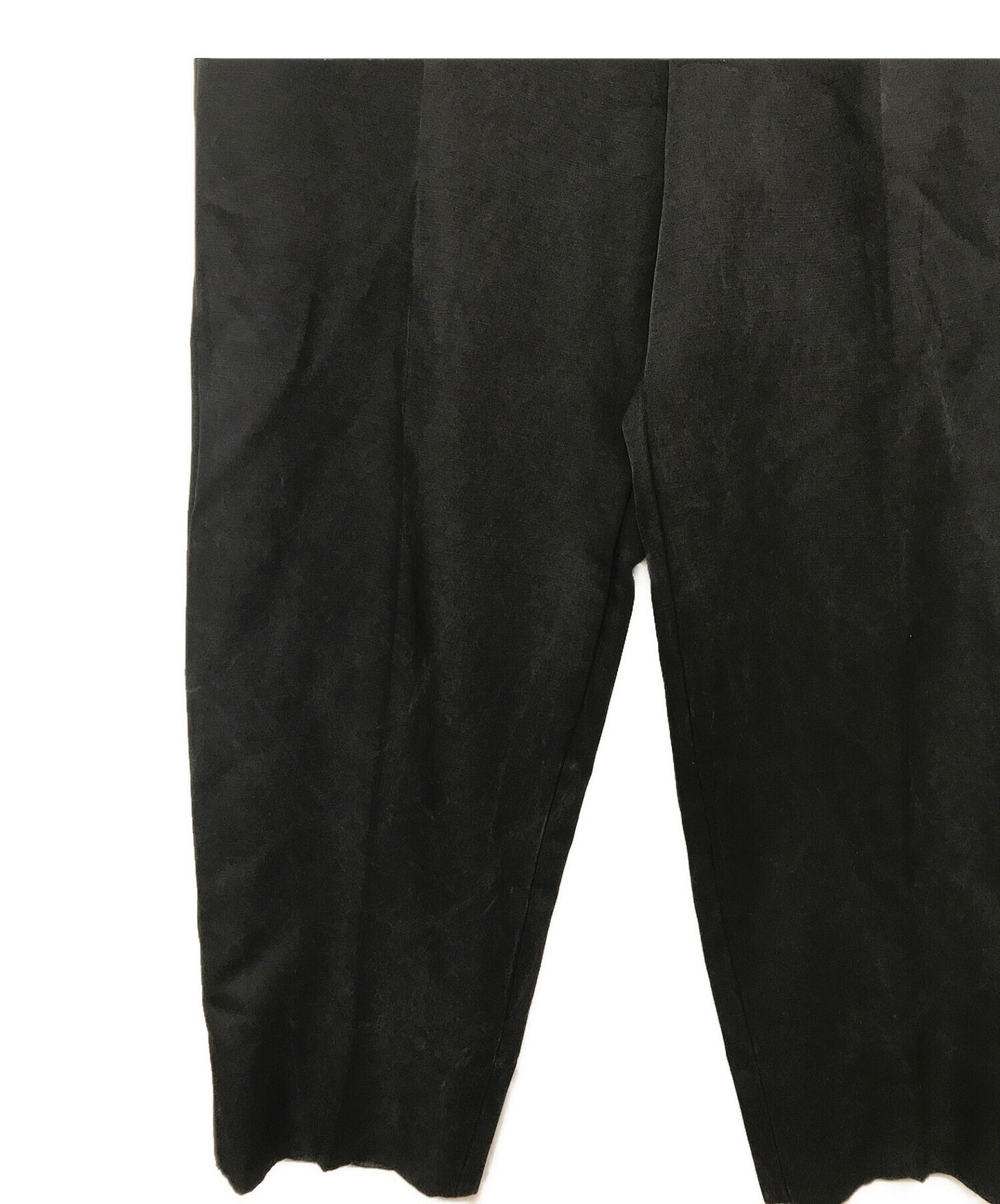 Yohji Yamamoto服裝D`Homme絲綢緞面Tuck褲子