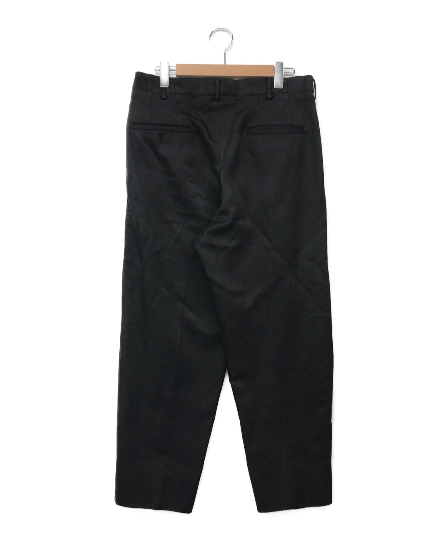 Yohji Yamamoto服裝D`Homme絲綢緞面Tuck褲子