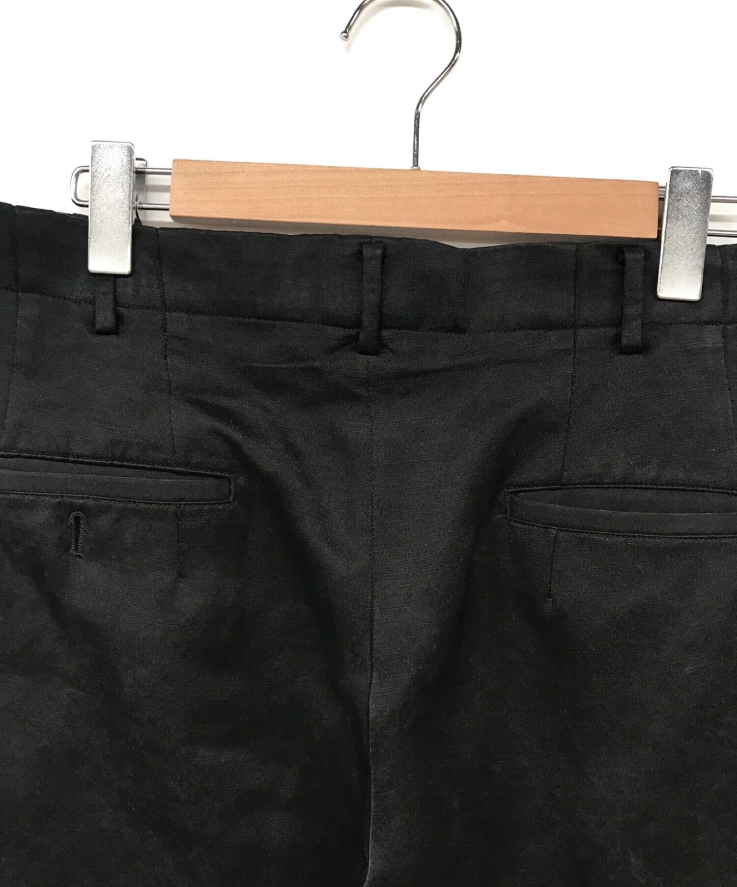 Pre-owned] YOHJI YAMAMOTO COSTUME D`HOMME Silk satin tuck pants