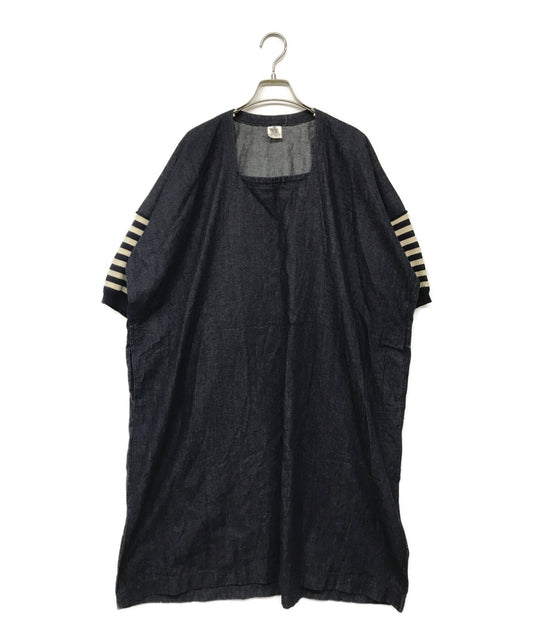 [Pre-owned] COMME des GARCONS COMME des GARCONS Denim Dress with Sleeve Striped Knit Switching S15OP12