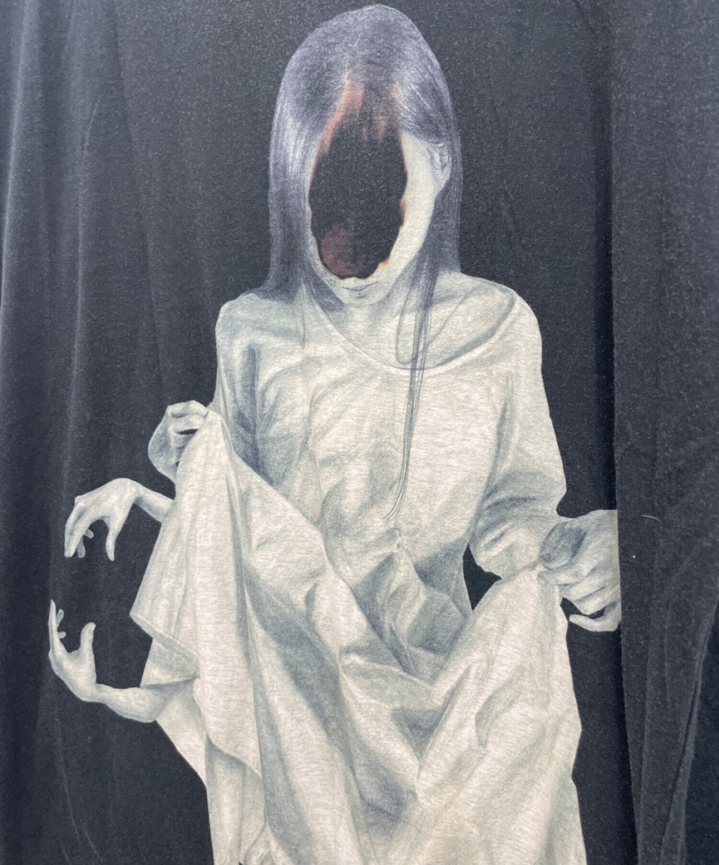 黑色丑闻Yohji Yamamoto Uchida印刷长袖圆颈T恤HN-T23-274