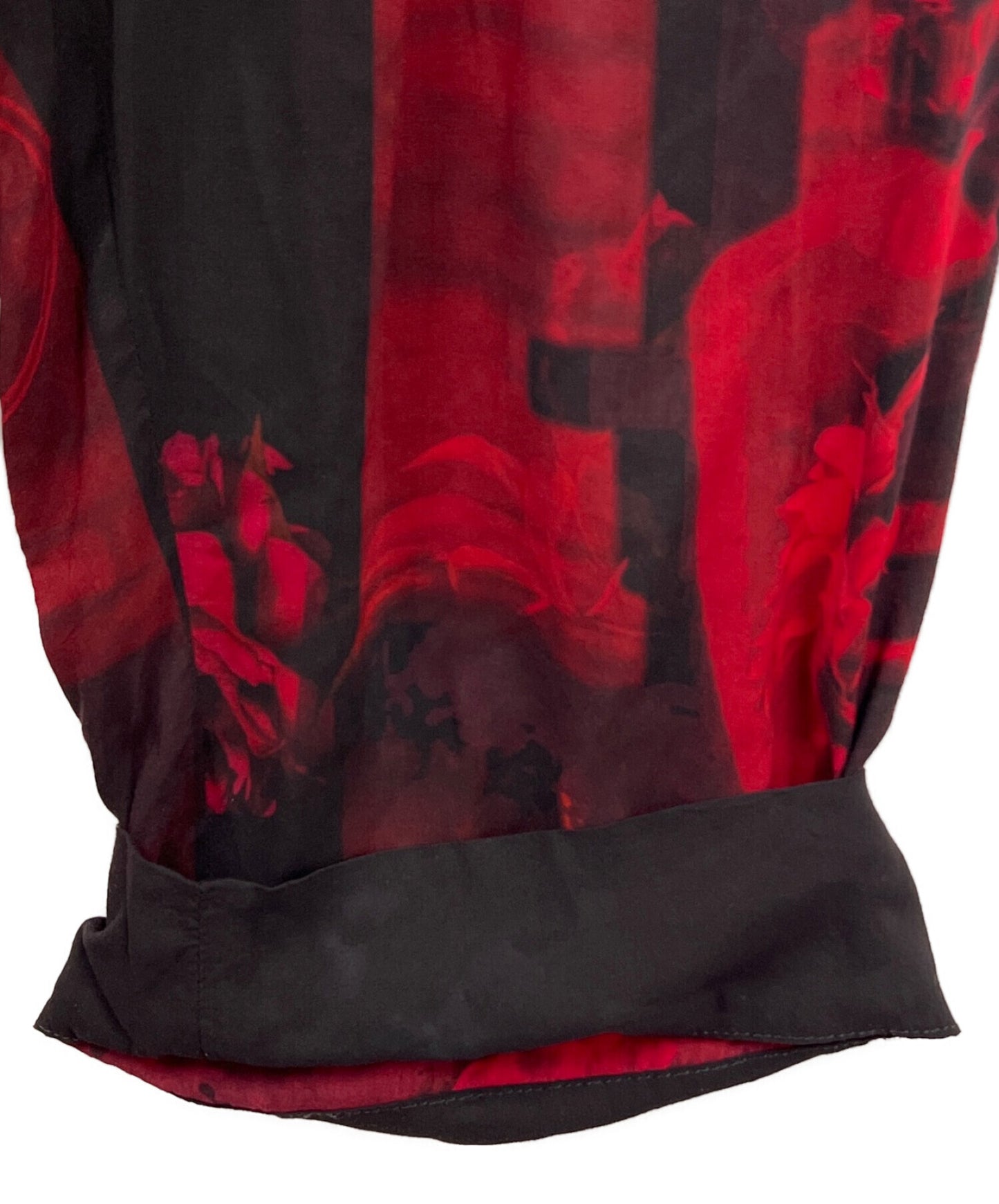 Yohji Yamamoto Pour Homme Red Print P带有单独的图案在左右HH-P81-811