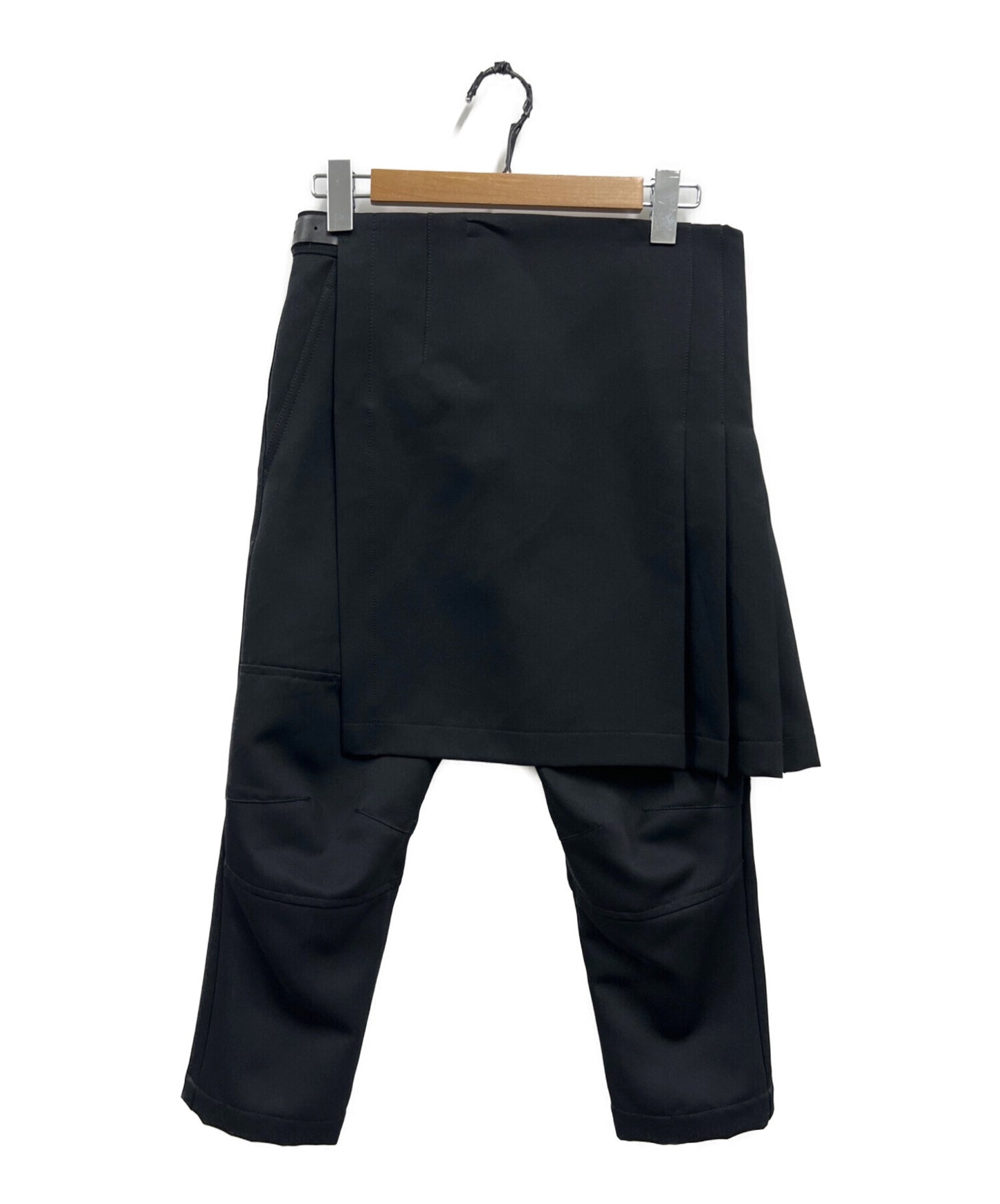 黑色COMME DES GARCONS裙子对接裤子1J-P028