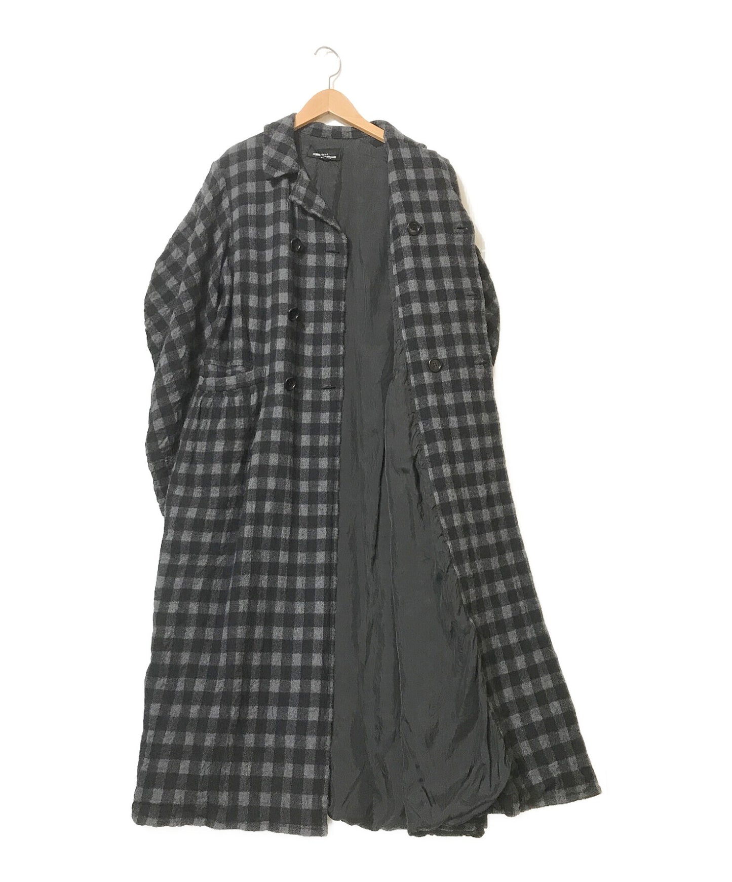 [Pre-owned] COMME des GARCONS tricot Checked Wool Double Coat