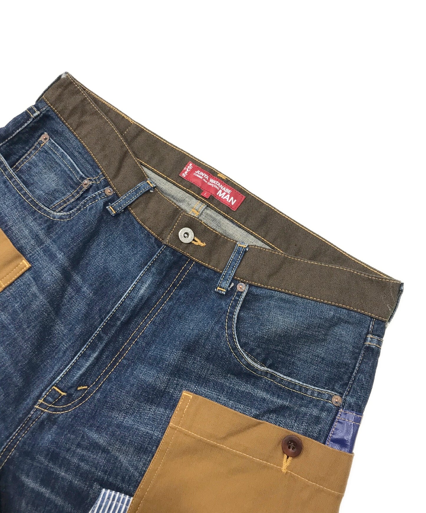[Pre-owned] COMME des GARCONS JUNYA WATANABE MAN Deconstructed and reconstructed patchwork remake denim pants WA-P202