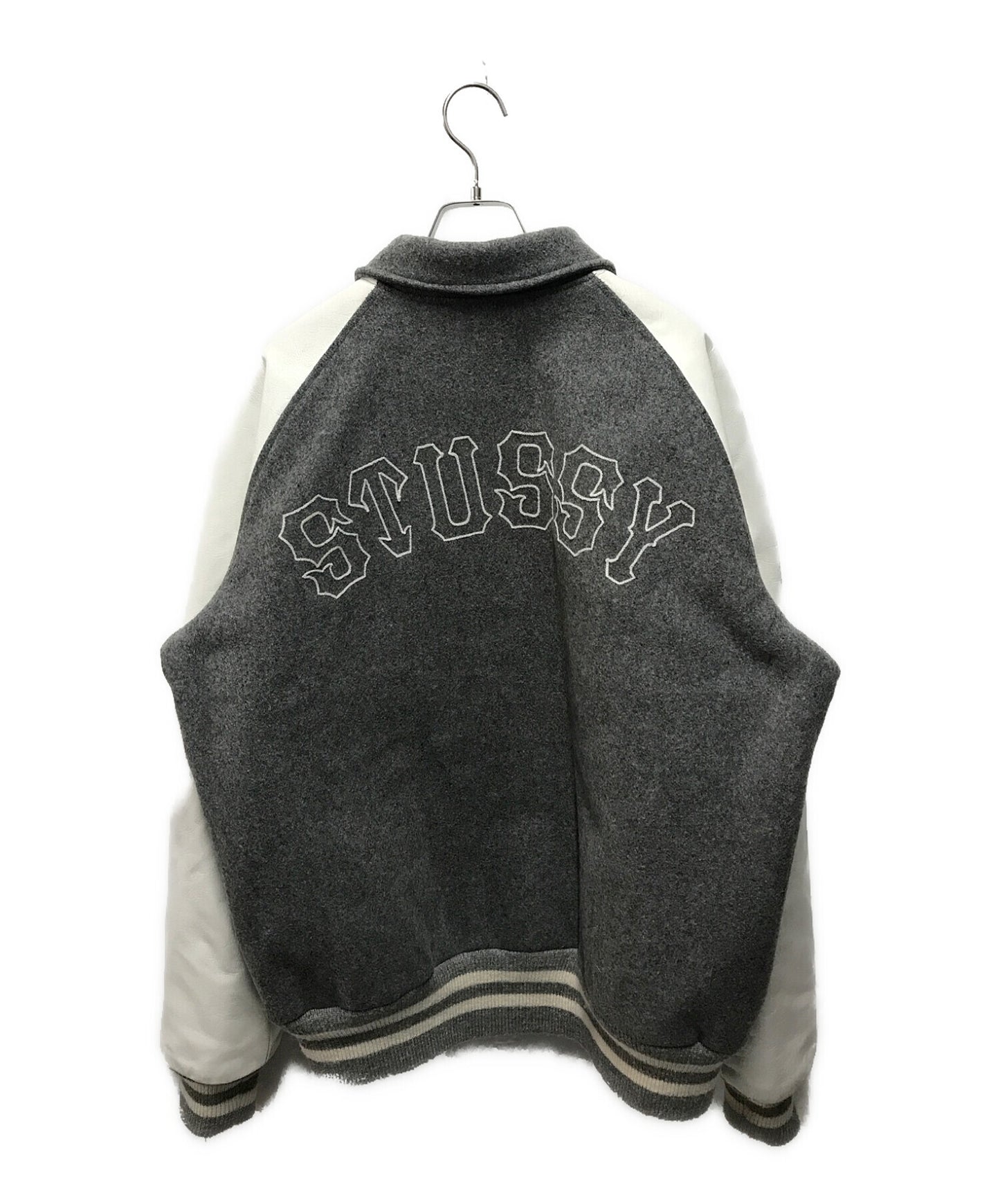 [Pre-owned] OLD stussy 25th Anniversary Leather Sleeve Varsity Jacket