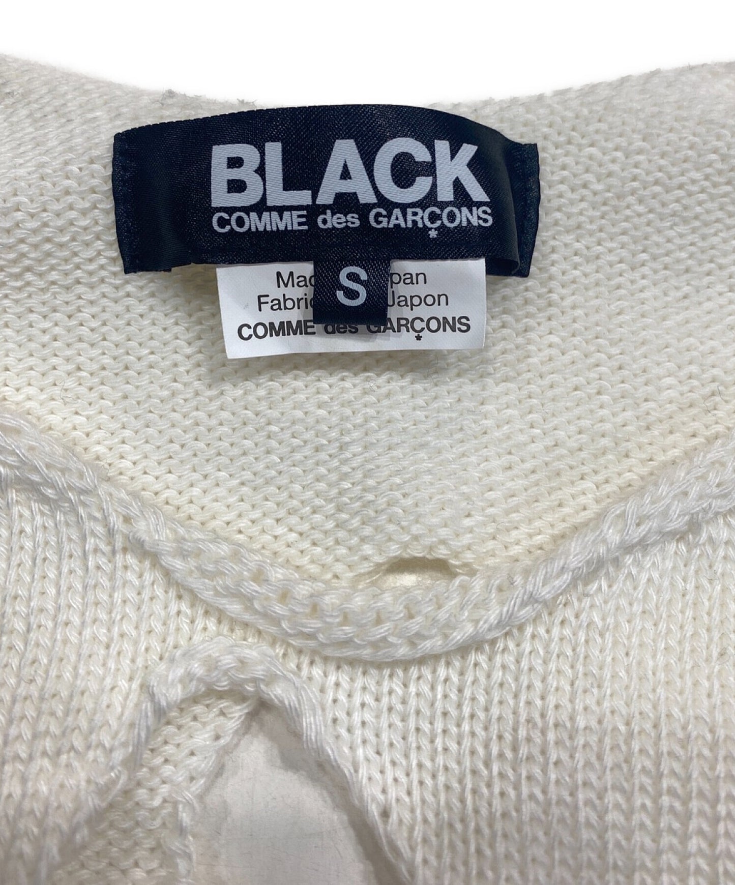 黑色COMME DES GARCONS洞连接毛衣1G-N001