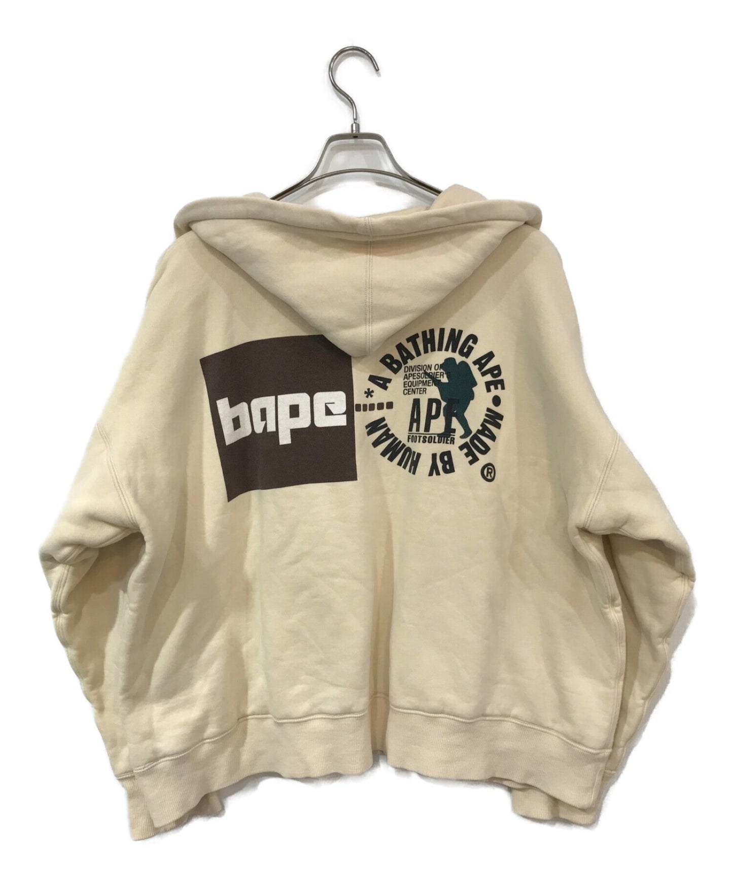 [Pre-owned] A BATHING APE Abasing Ape 90s Double Face Rear Attached Hooded Parka