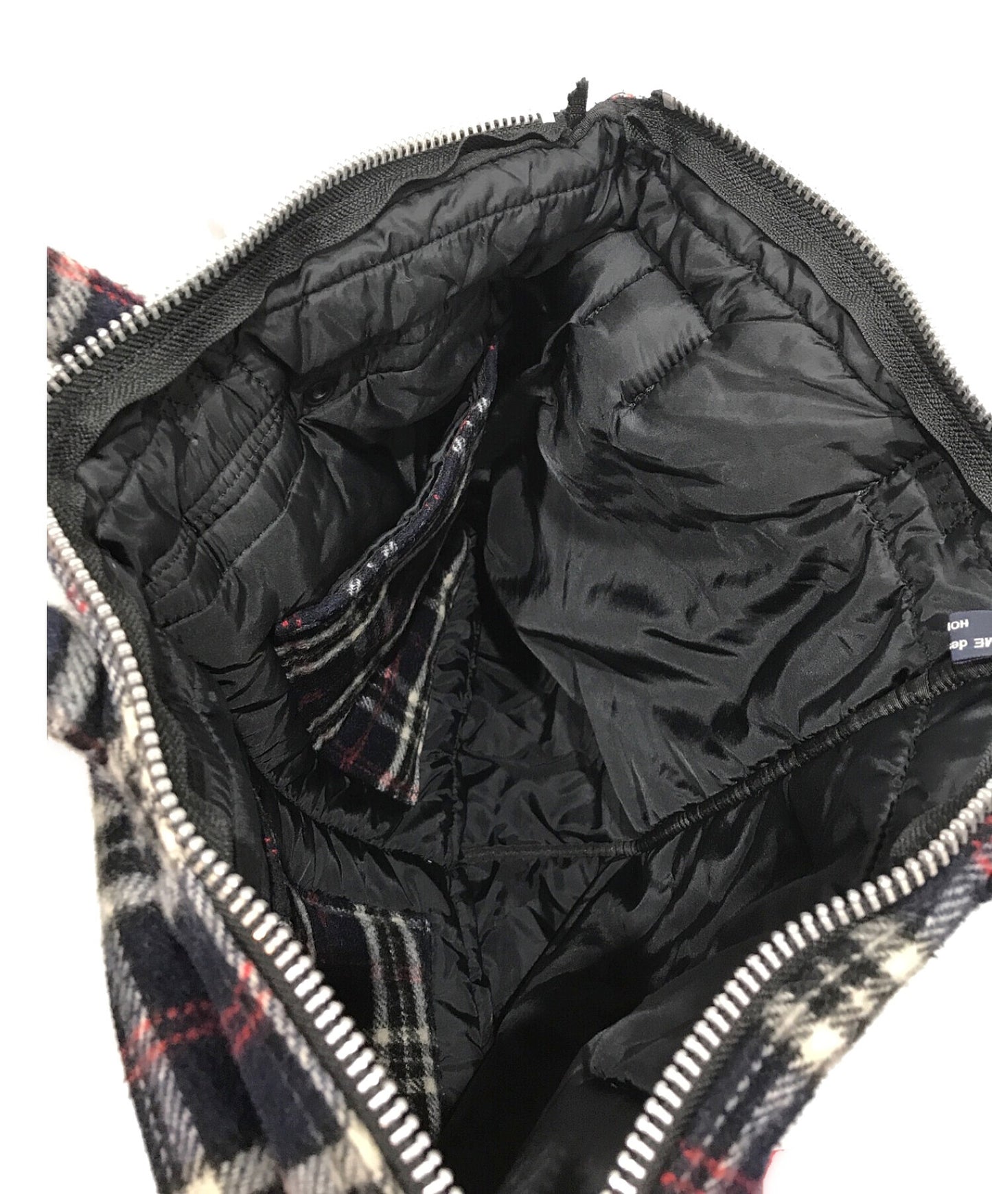 Comme des garcons homme tartan ตรวจสอบถุงหมวกกันน็อก