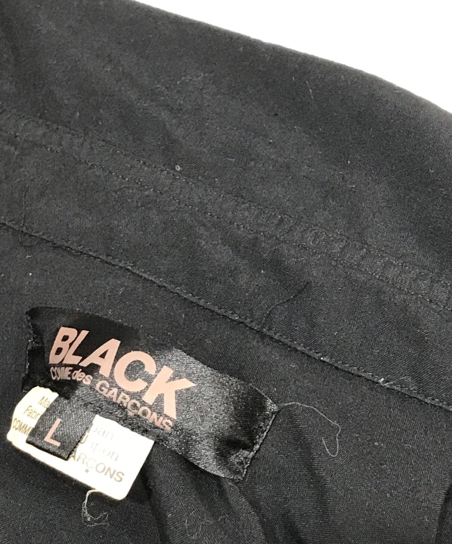 黑色COMME DES GARCONS长衬衫1D-B012