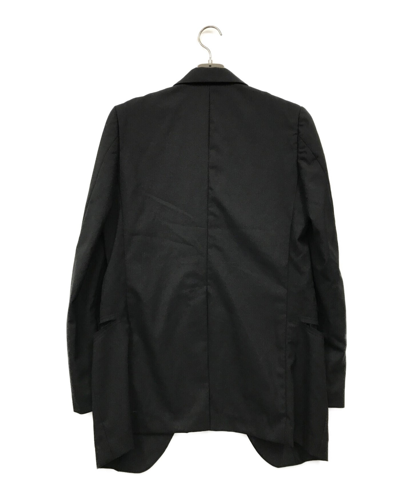 Black Comme Des Garcons Cut Body Wool 맞춤형 재킷 1G-J014