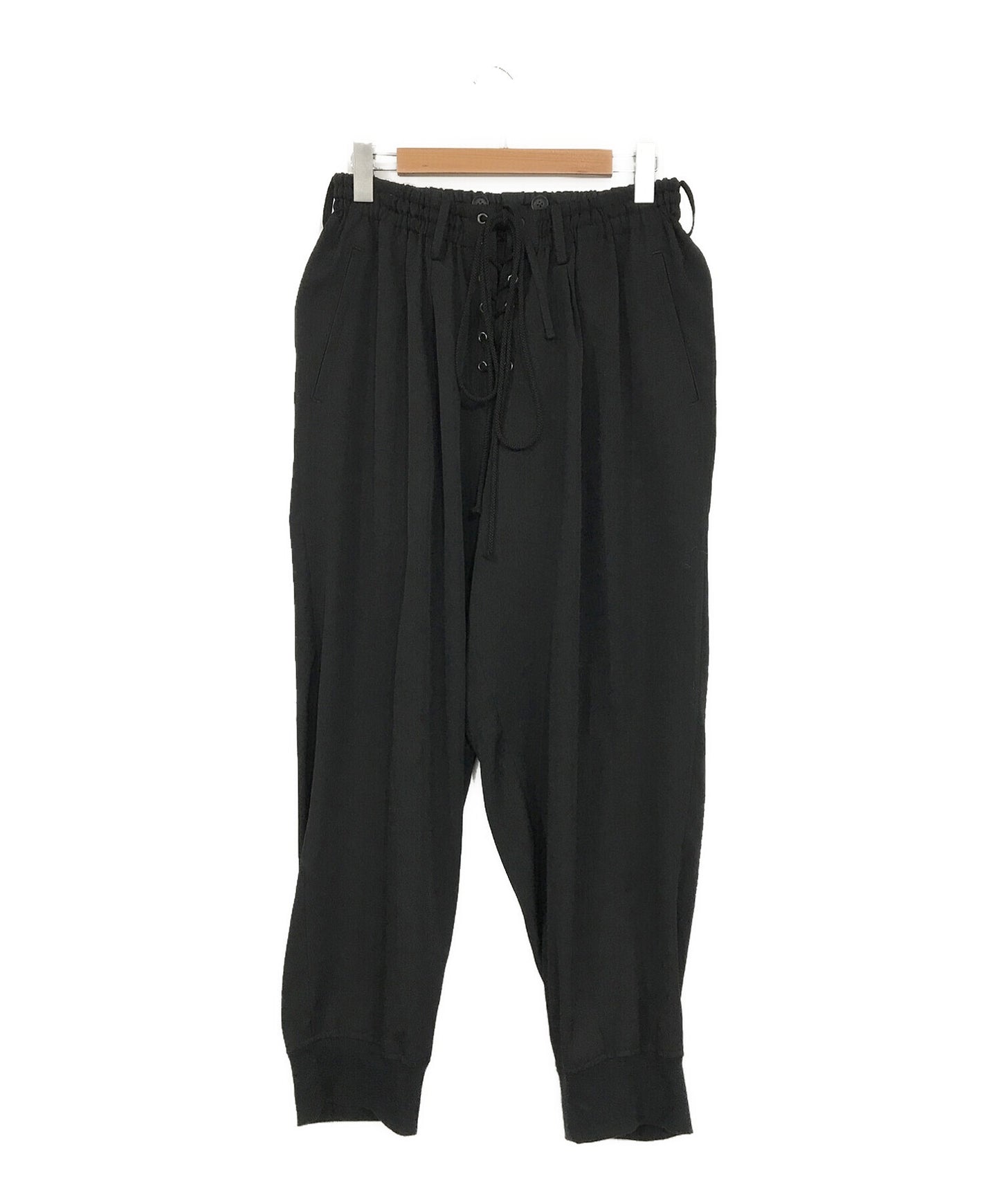 YOHJI YAMAMOTO Lace-up pants with double string opening HD-P56-100