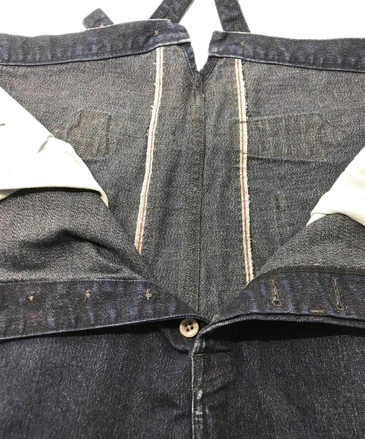 VISVIM SS KAFKA BRACES PANTS Salopettes Overalls Denim Pants Indigo