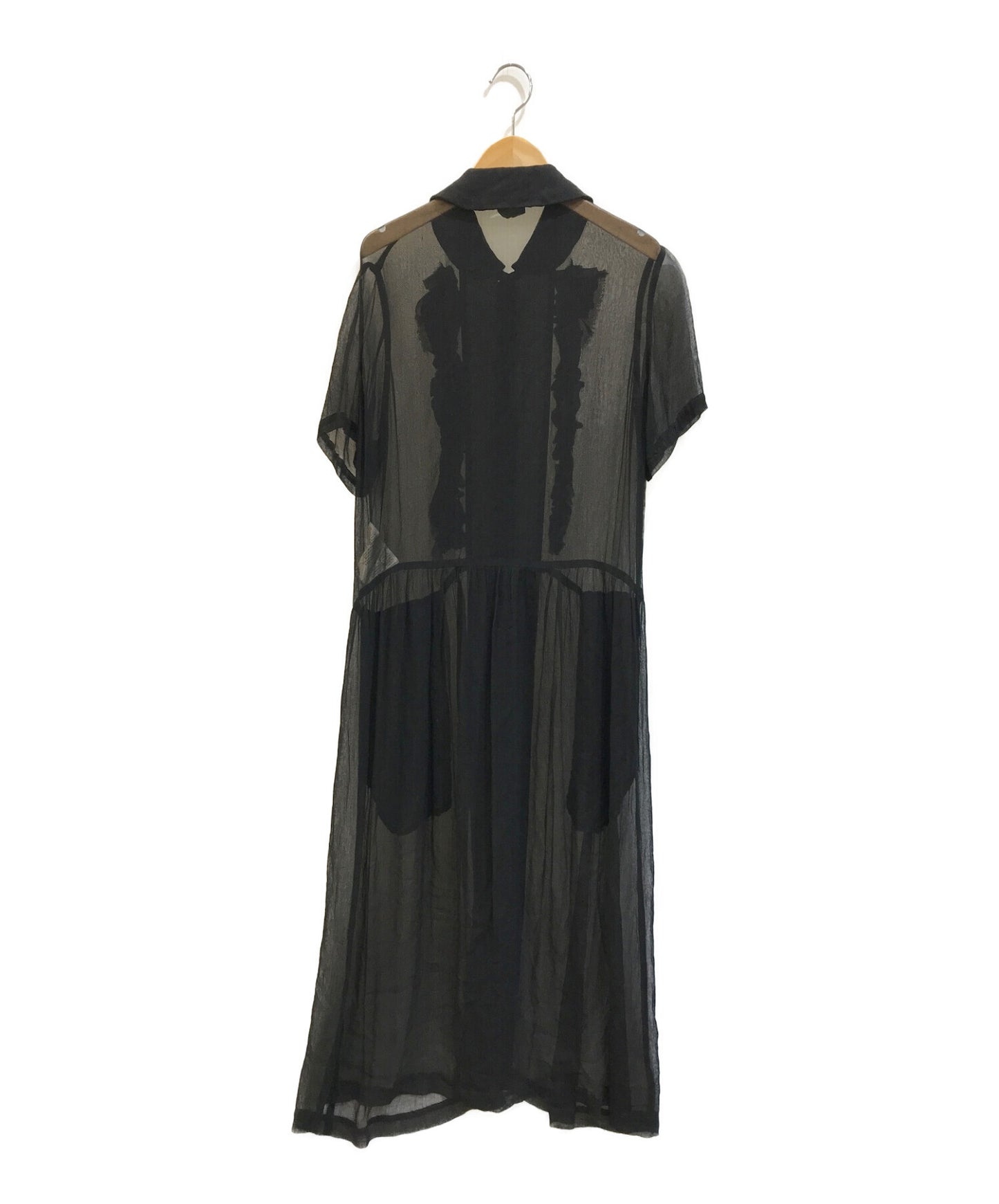 Comme des Garcons Comme des Garcons Sheer Frill Long Blouse Dress RM-O013