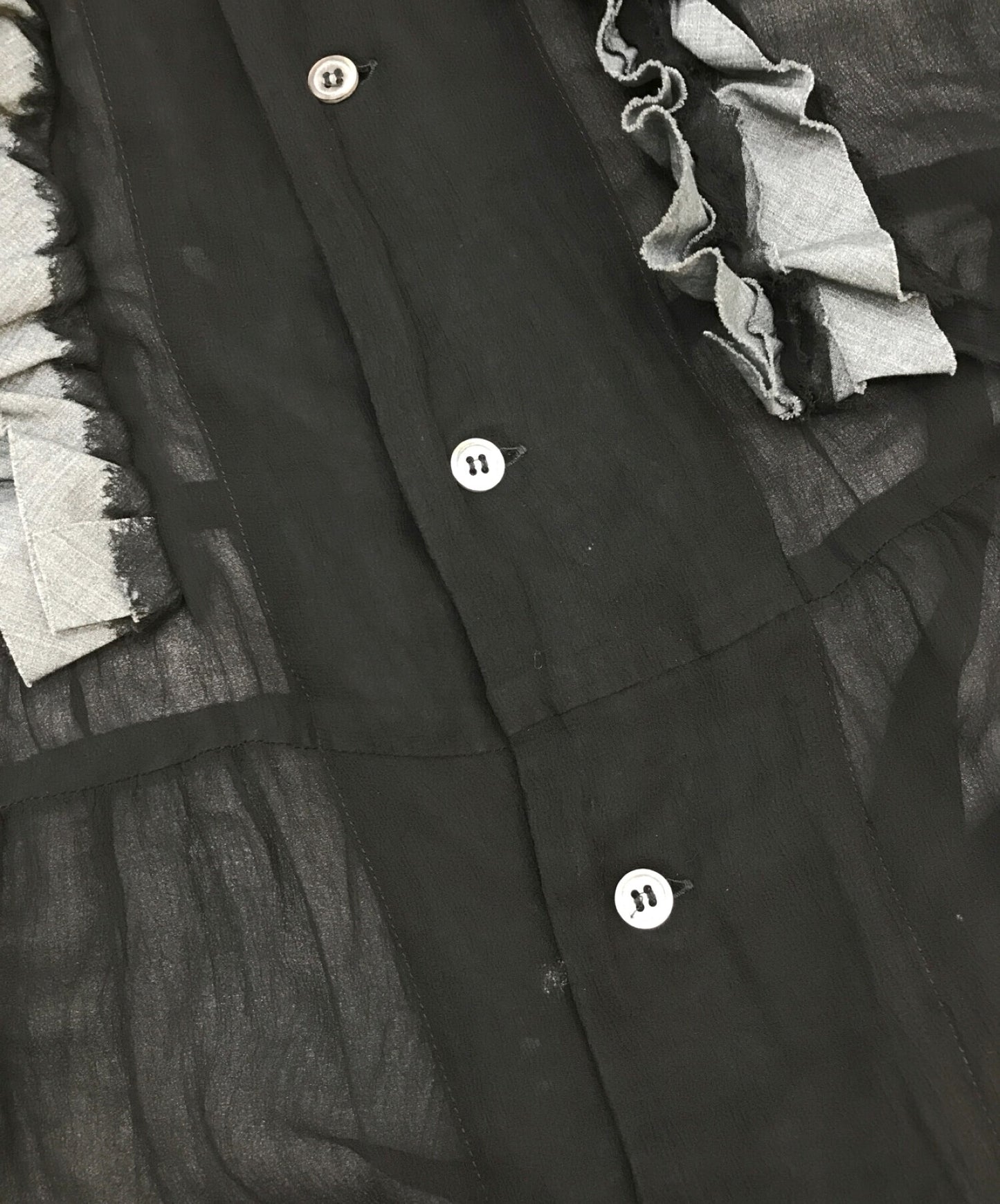 [Pre-owned] COMME des GARCONS COMME des GARCONS Sheer Frill Long Blouse Dress RM-O013