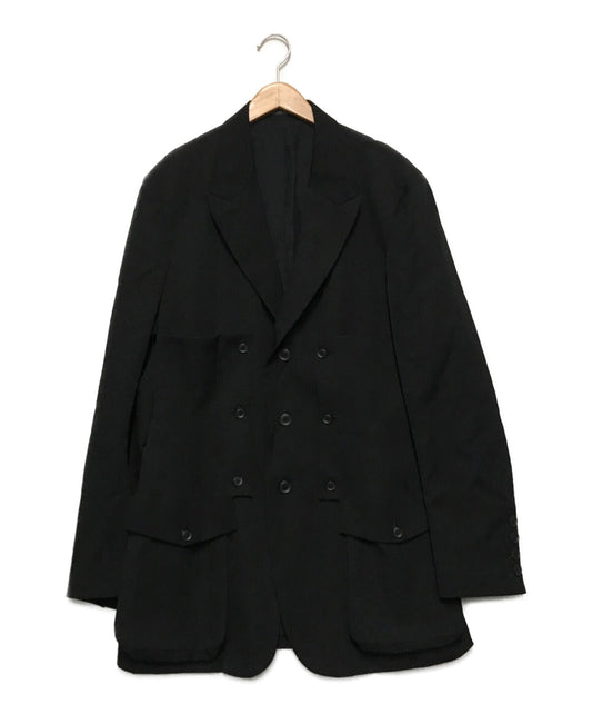 Yohji Yamamoto Pour Homme 21Aw Flashi หน้าอกปุ่ม Patch สถานี JKT HX-J15-100