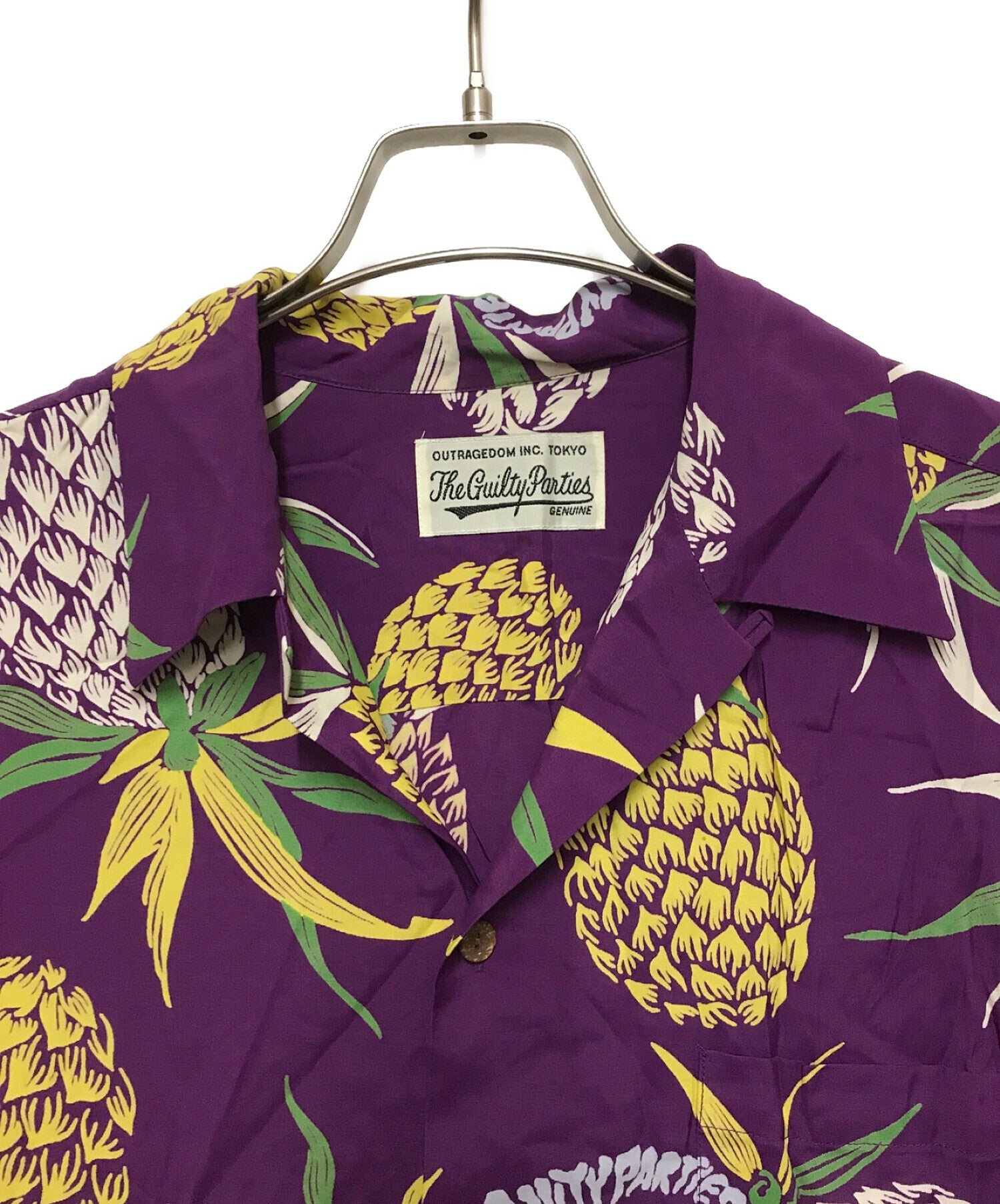 WACKO MARIA PINEAPPLE S/S HAWAIIAN SHIRT Open collar shirt