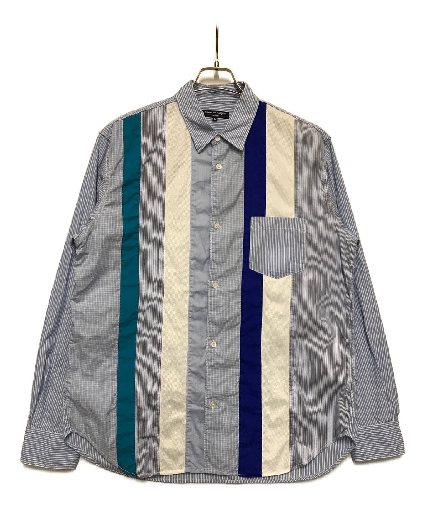 [Pre-owned] COMME des GARCONS HOMME 20SS multi-material striped shirt HE-B006