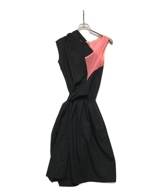 LIMI feu Stripe-Switched Shadow Check Sleeveless Dress LU-D09-101