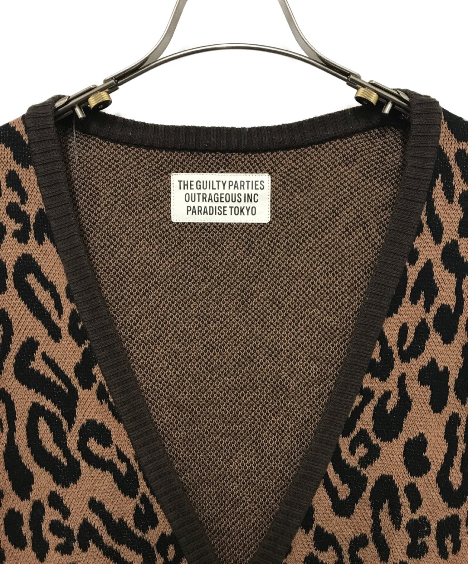 WACKO MARIA Leopard-Jacquard Knitted Sweater for Men