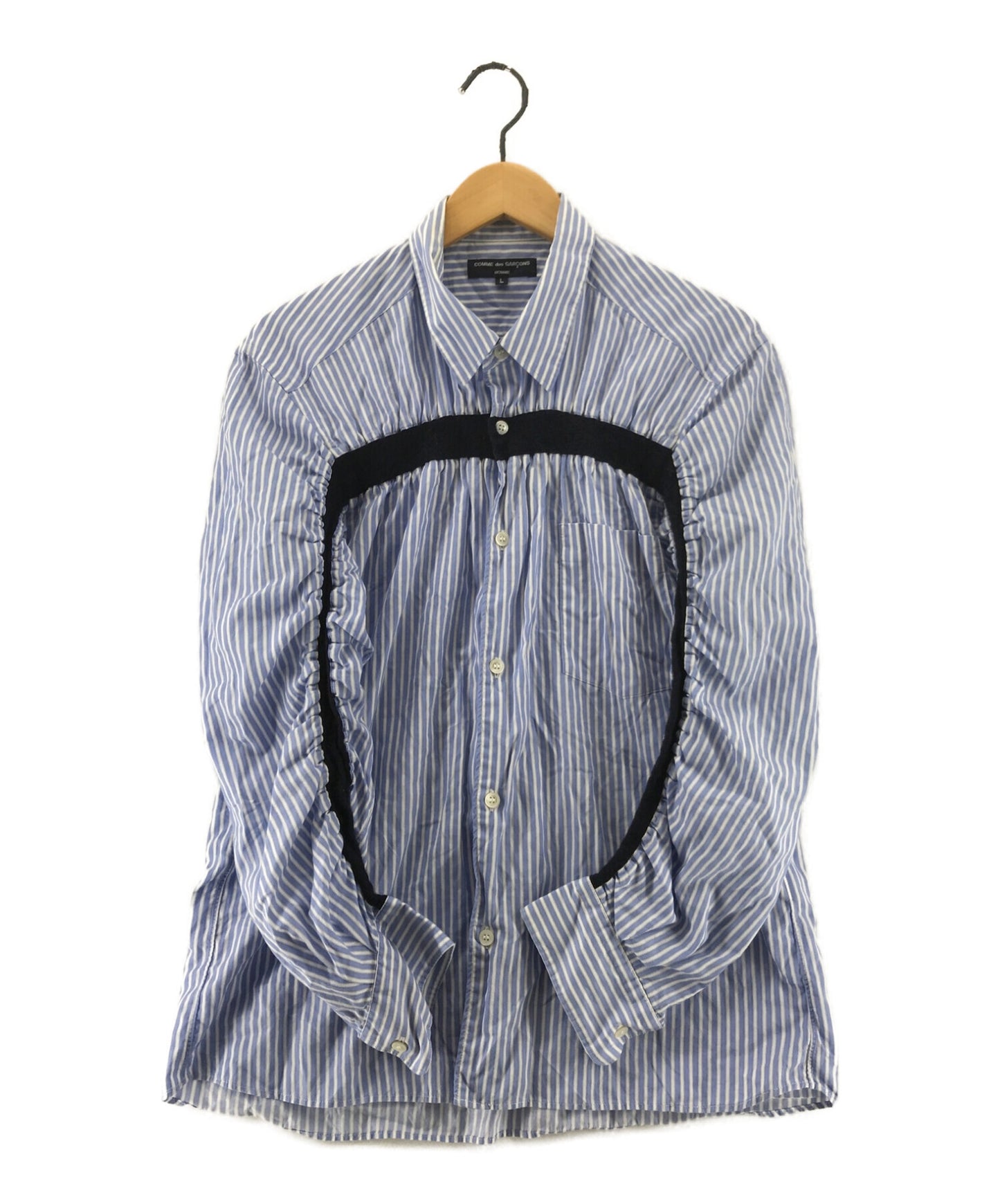 [Pre-owned] COMME des GARCONS HOMME Wool Switching Packing Stripe Shirt HH-B028