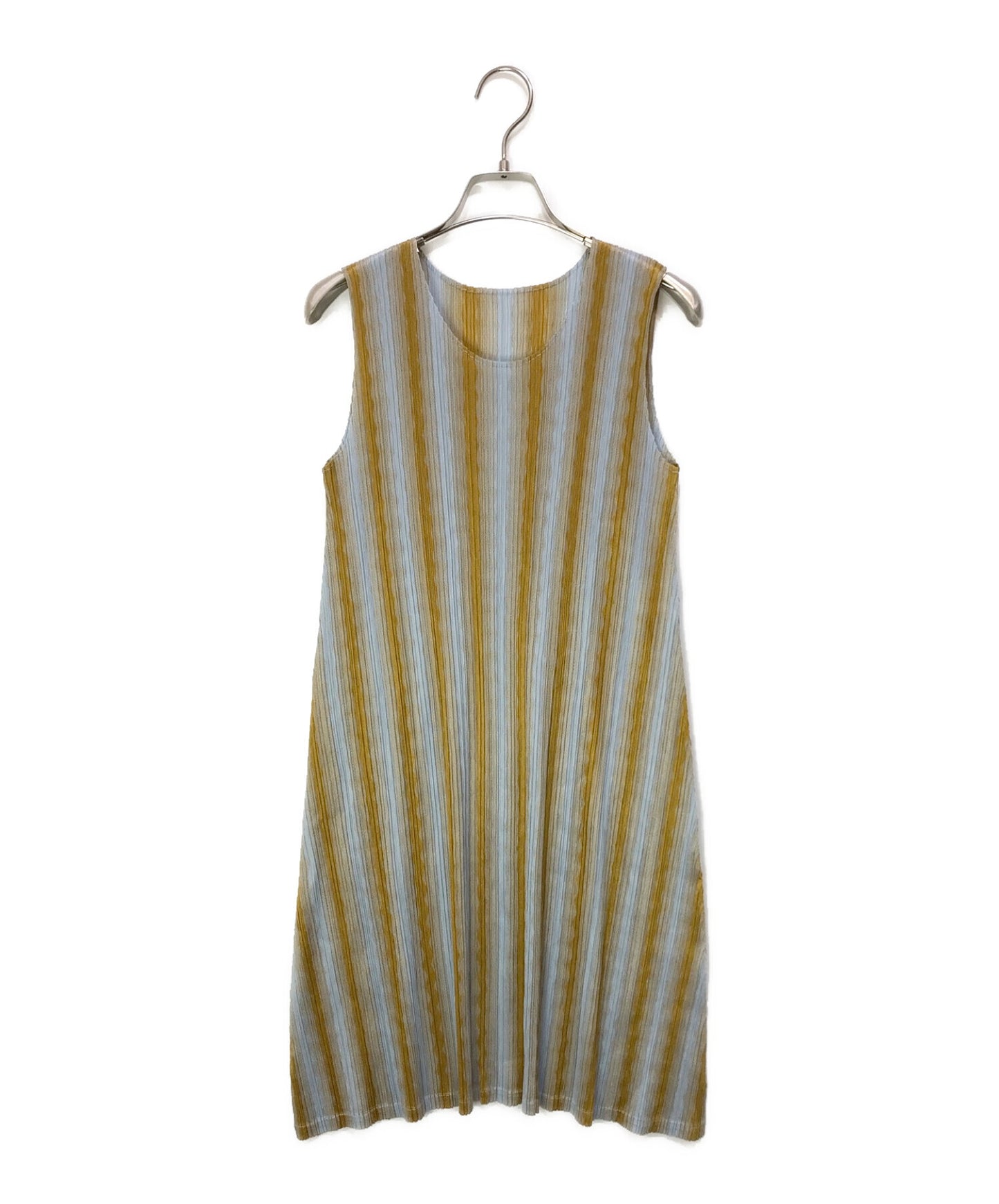 [Pre-owned] PLEATS PLEASE Wave Pattern Sleeveless Pleated Dress PP71-JT694