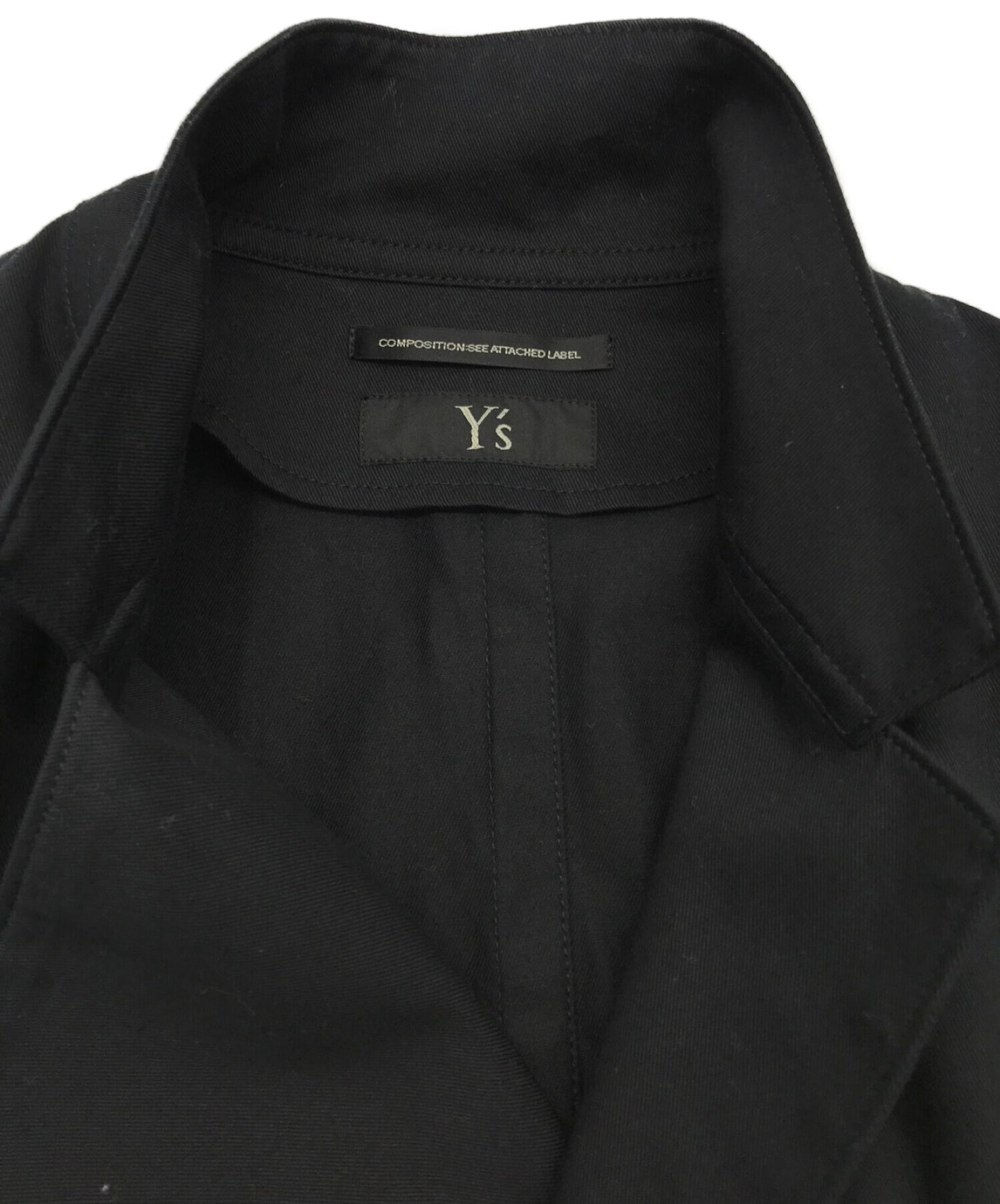 Y 's Cotton Twill Collar Asymme Box Pocket Coat YX-C81-002