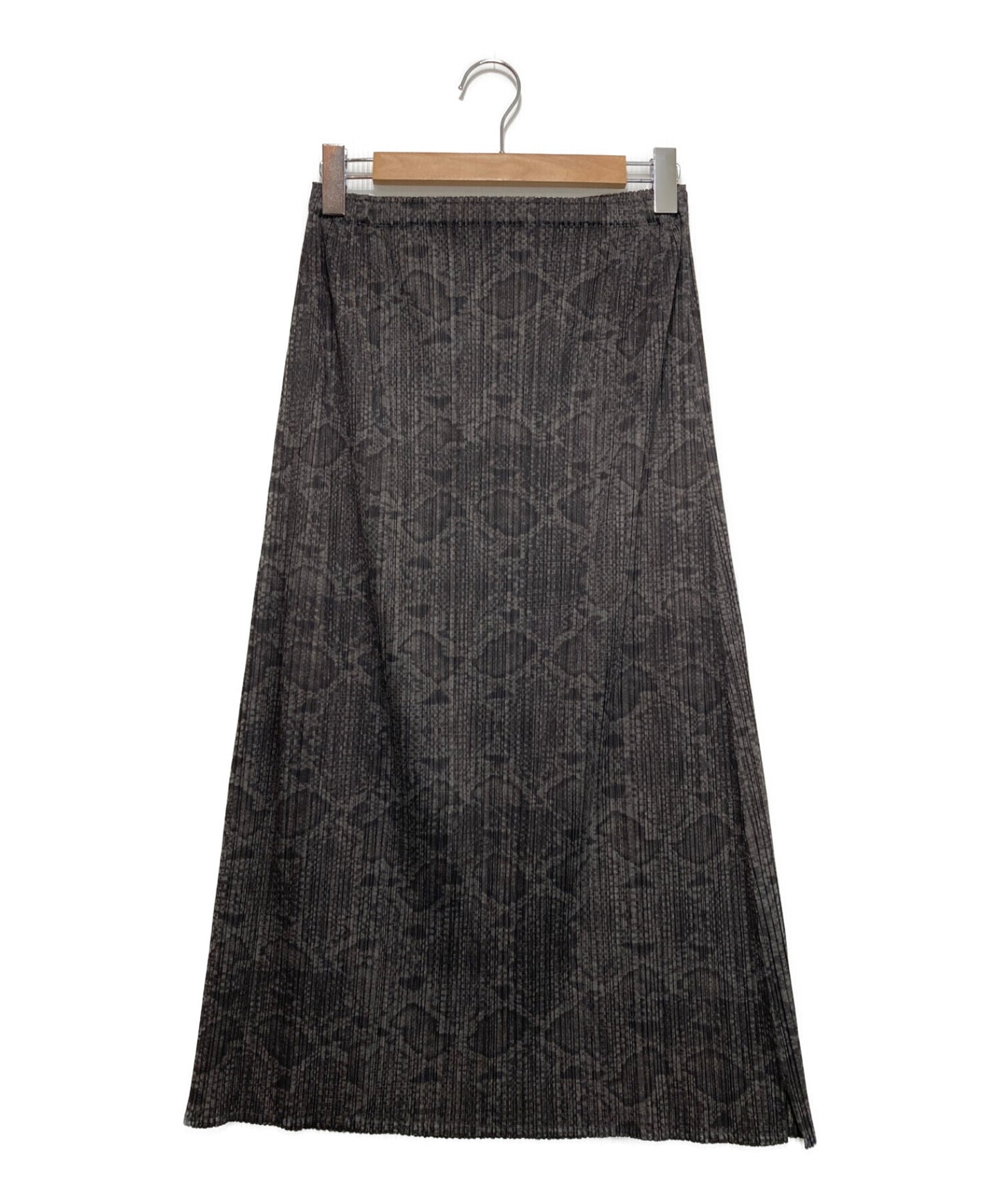 PLEATS PLEASE Pleated skirt with python pattern PP33-JG834