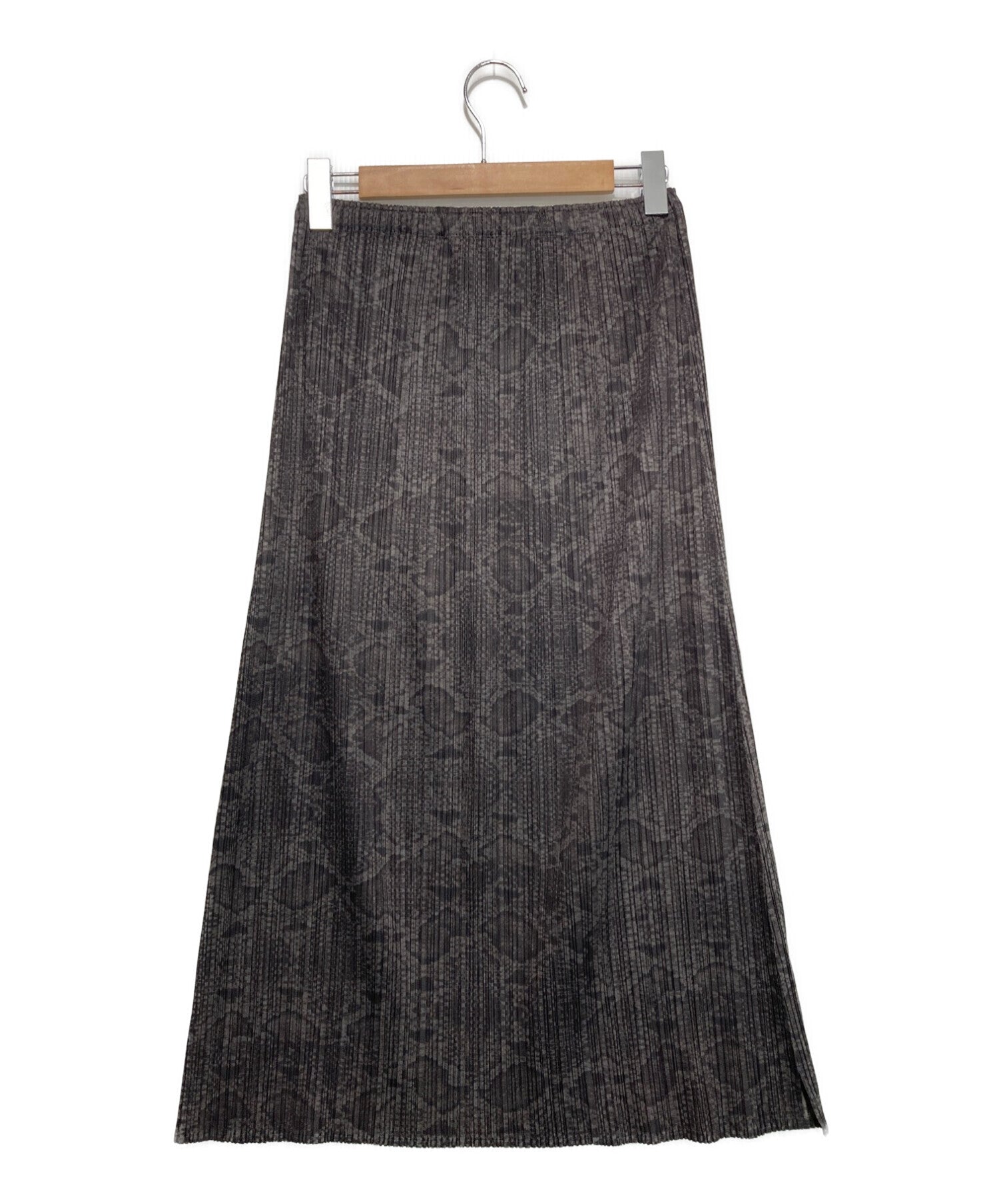 PLEATS PLEASE Pleated skirt with python pattern PP33-JG834