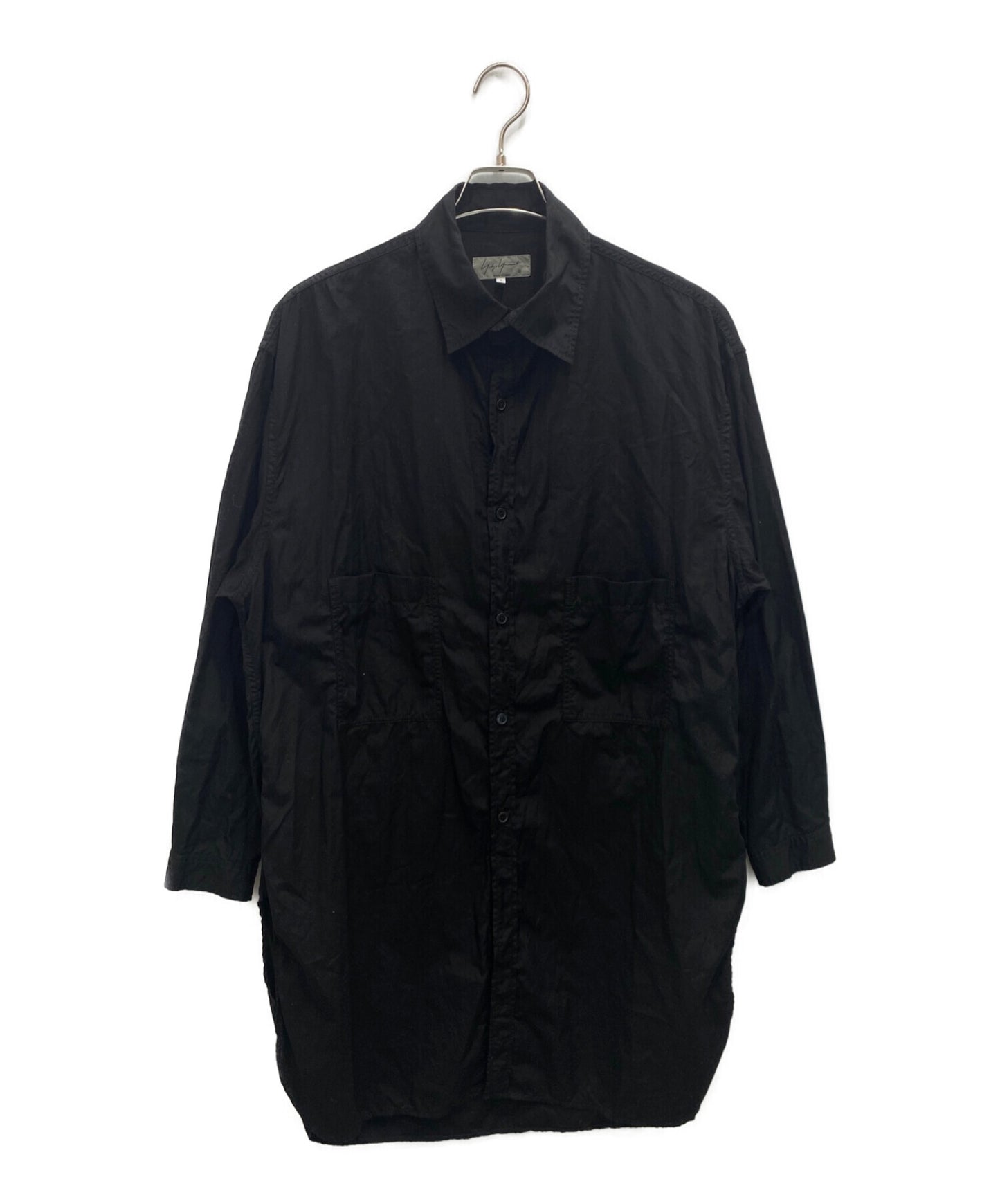YOHJI YAMAMOTO Cotton broadcloth ring-stitched long shirt HN-B02-001