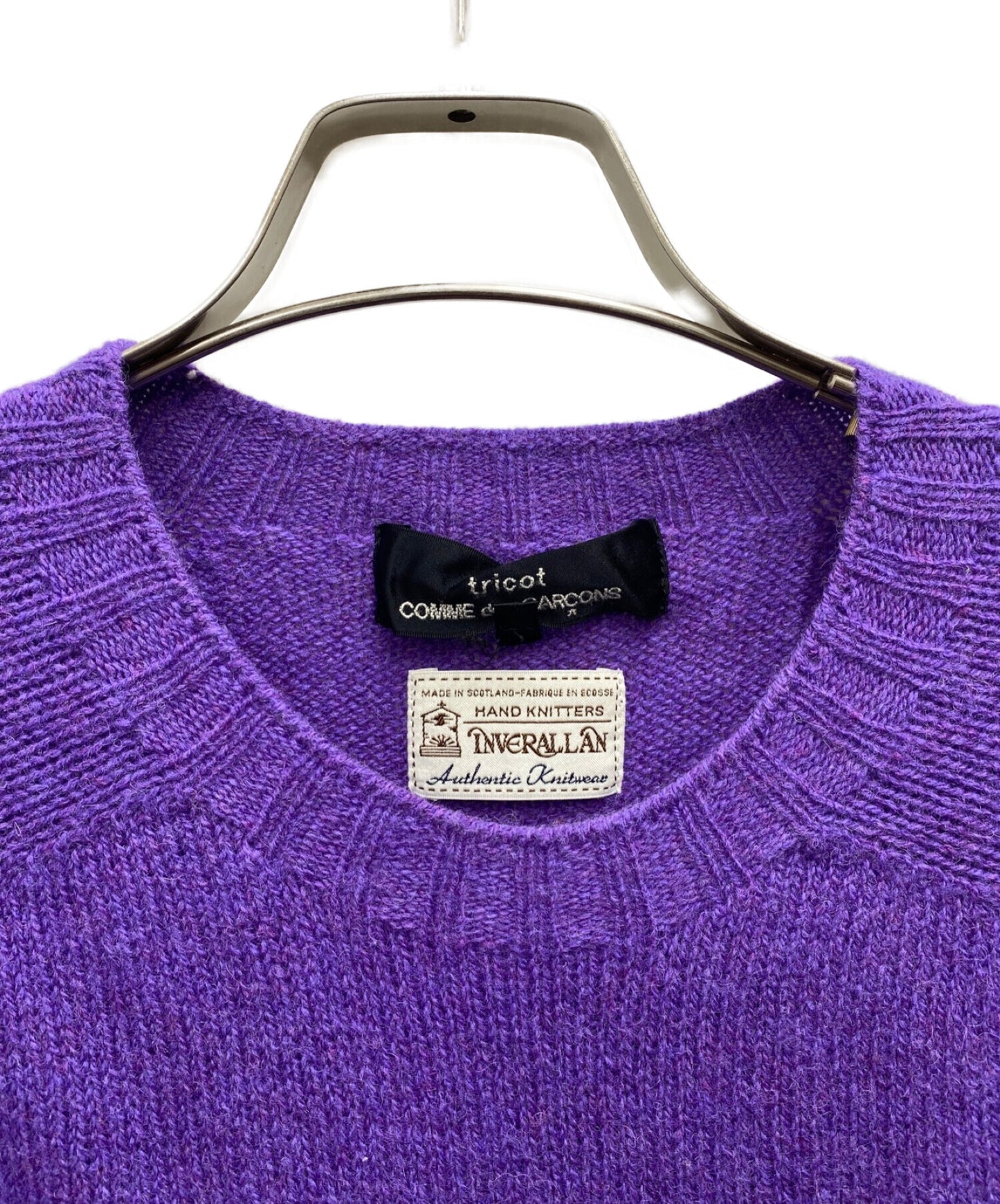 [Pre-owned] tricot COMME des GARCONS × INVERALLAN Logo Embroidery Knitwear TH-N001