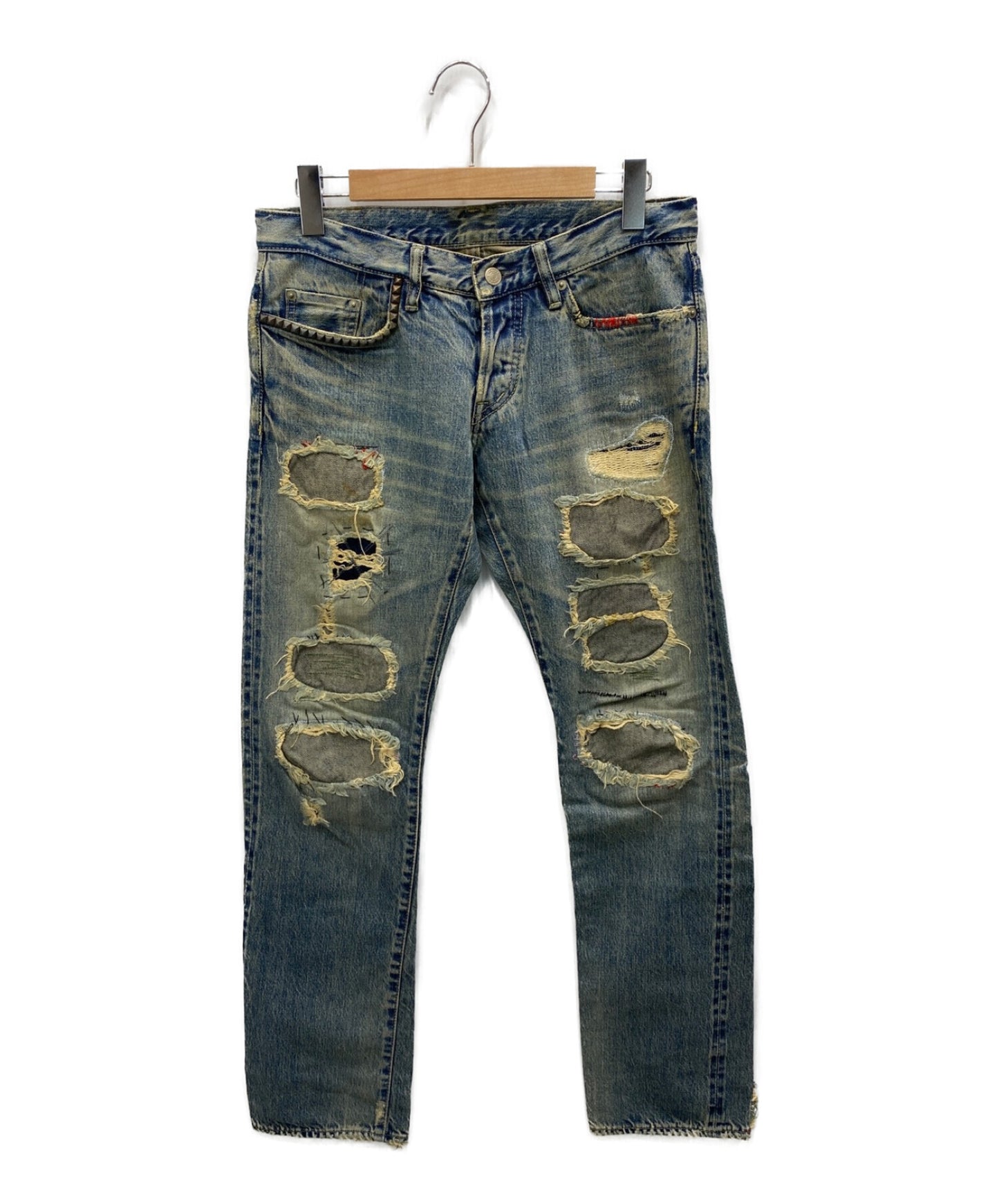 [Pre-owned] Hysteric Glamour HSR Processed Denim Pants 0203AP10