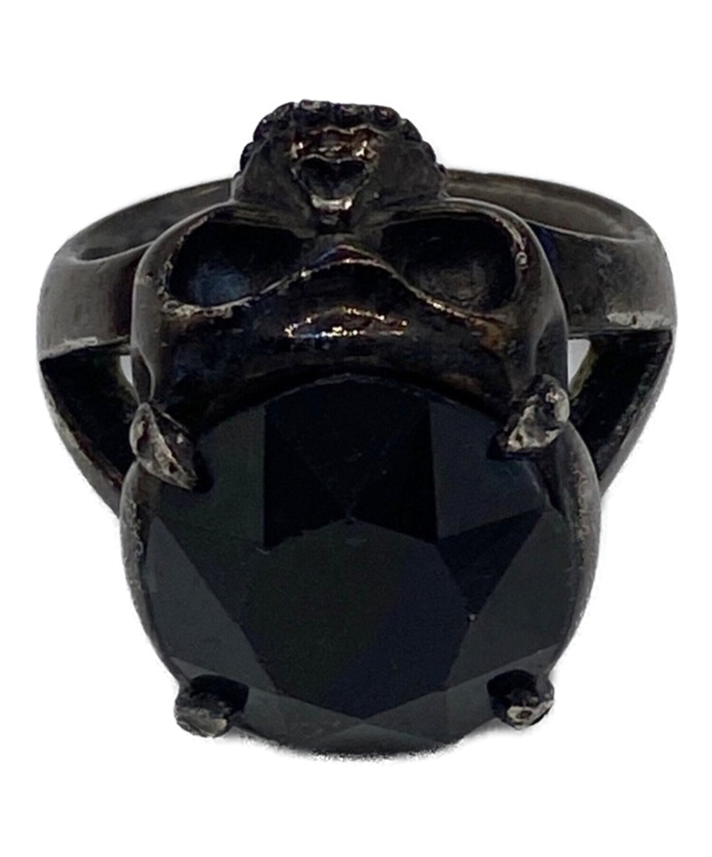數字（n）黑色塗層顱骨環S06-NA003
