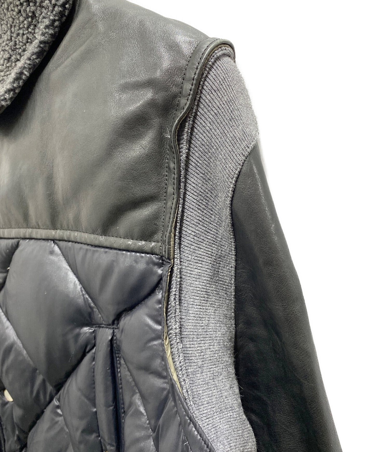 [Pre-owned] UNDERCOVERISM 13AW Sleeve leather down jacket L4207