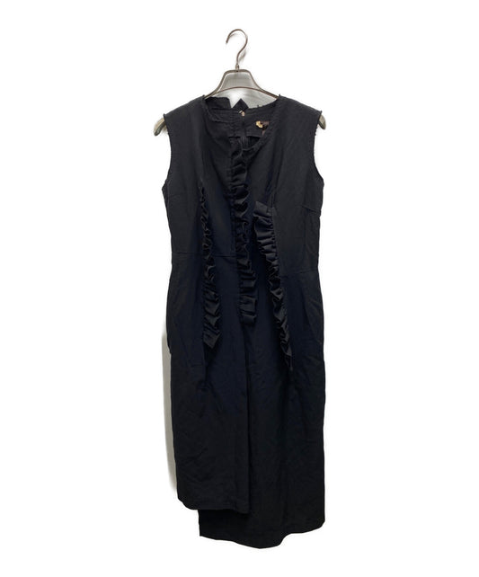 [Pre-owned] COMME des GARCONS Poly Shrink Ruffle Sleeveless Dress GS-O009