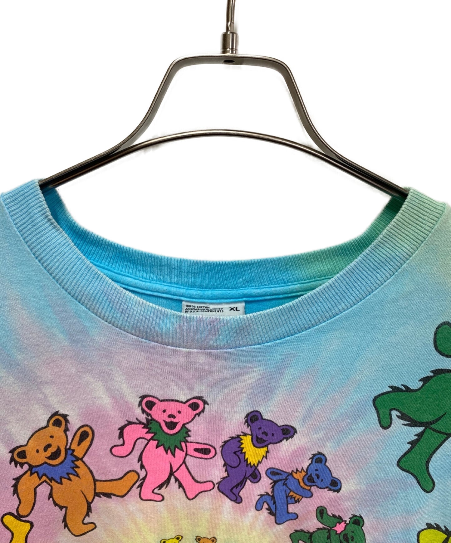 Liquid Blue Grateful Dead Spiral Bears Tie-Dye T-Shirt 1995 Copywrite