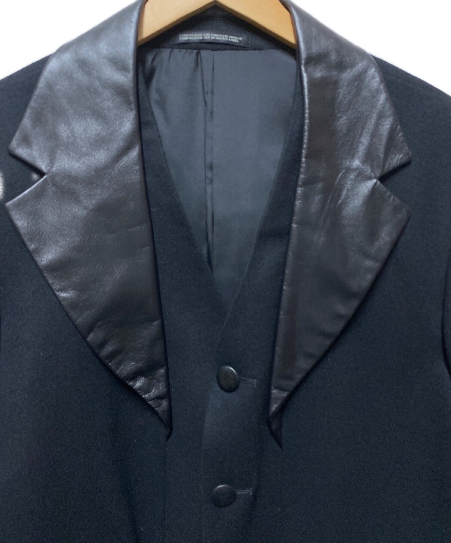 Yohji Yamamoto Pour Homme Leather Loater羊毛夹克HN-J05-151