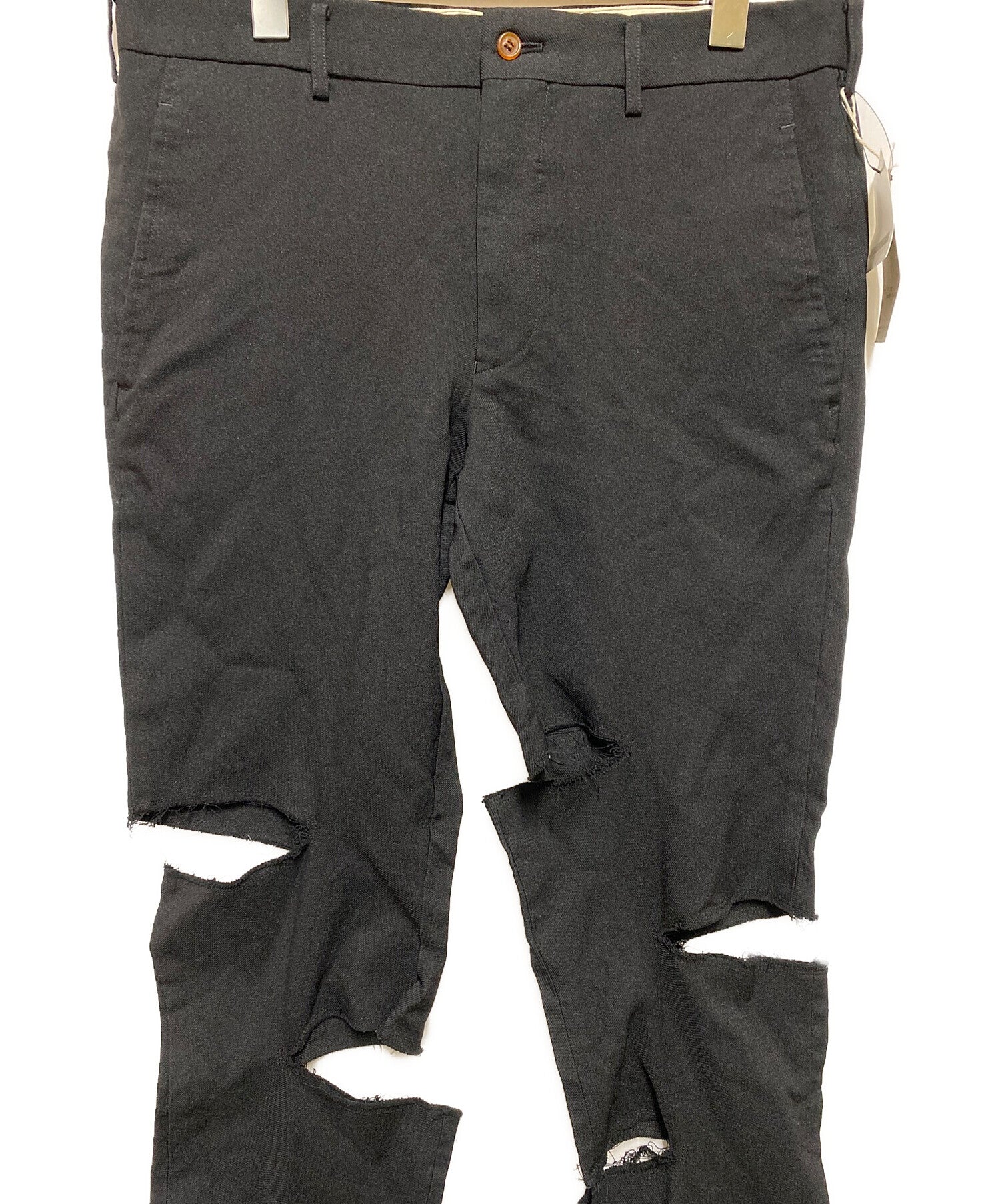 [Pre-owned] COMME des GARCONS Homme Plus Poly shrink-resistant cut-and-tear  pants PC-P041