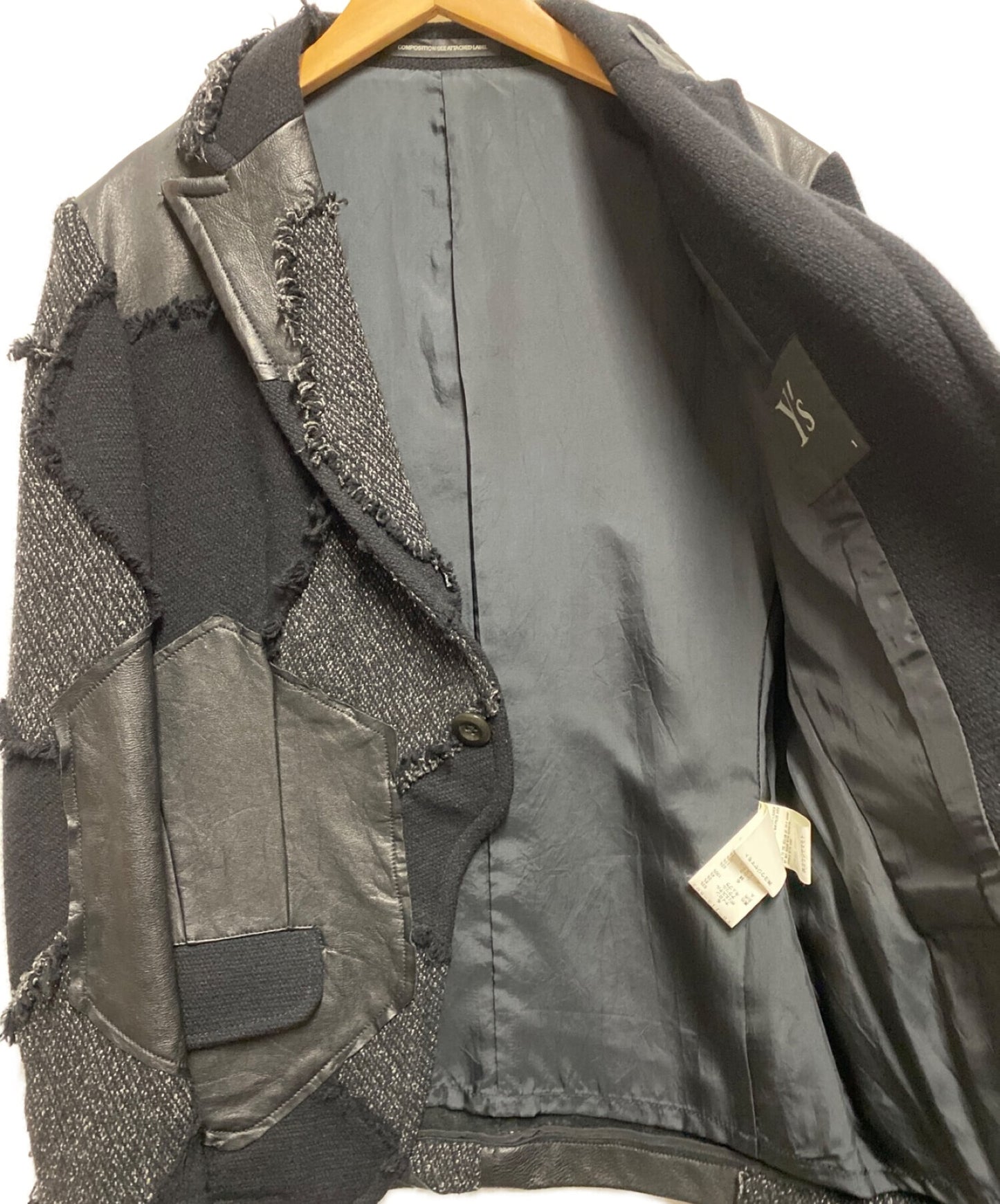 [Pre-owned] Y's Tweed Patchwork Design Jacket YB-J13-802