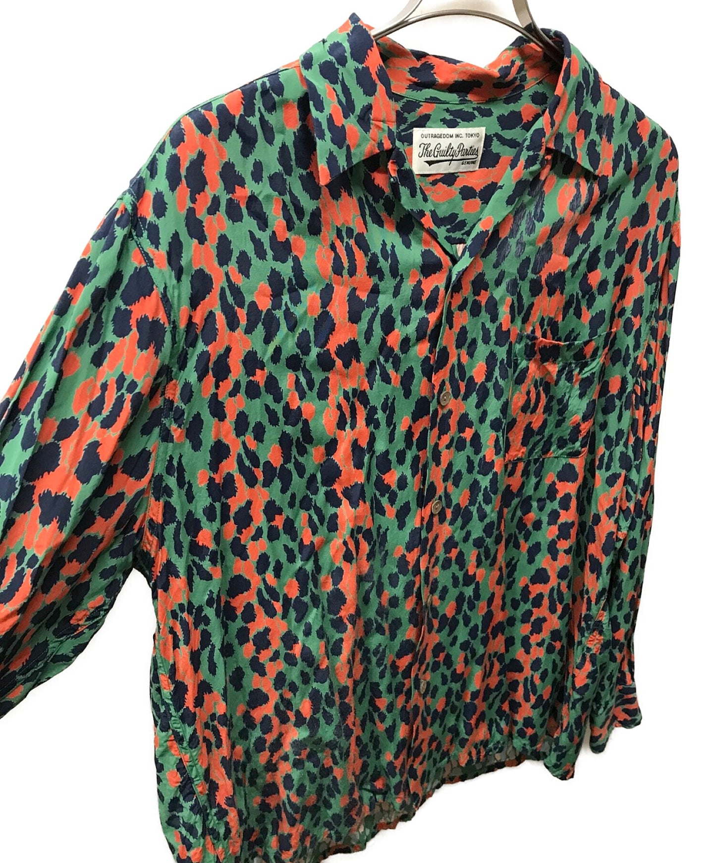 Wacko Maria Hawaiian 셔츠 L/S/Leopard 셔츠